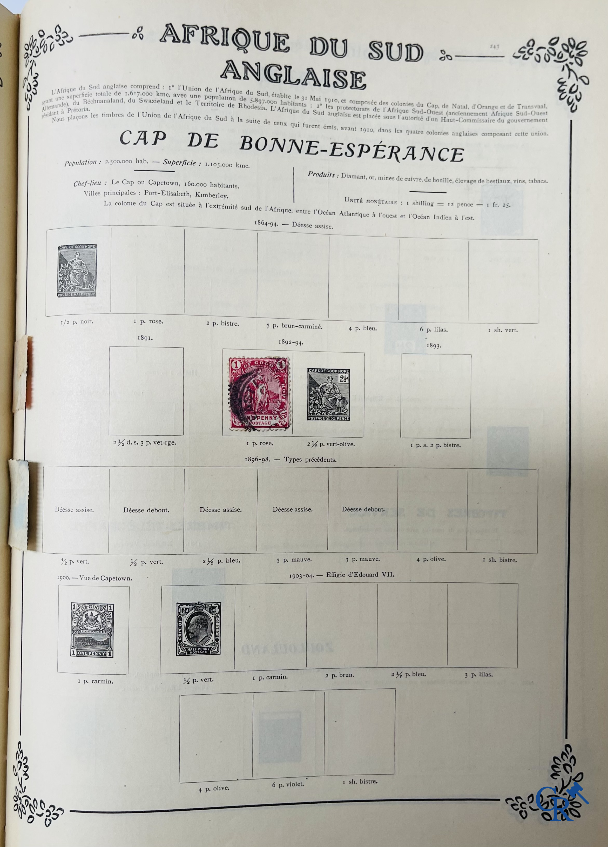 Filatelie. Yvert & Tellier. Album Historique & Géographique de Timbres-Poste des cinq Parties du Monde. 9ème Edition.