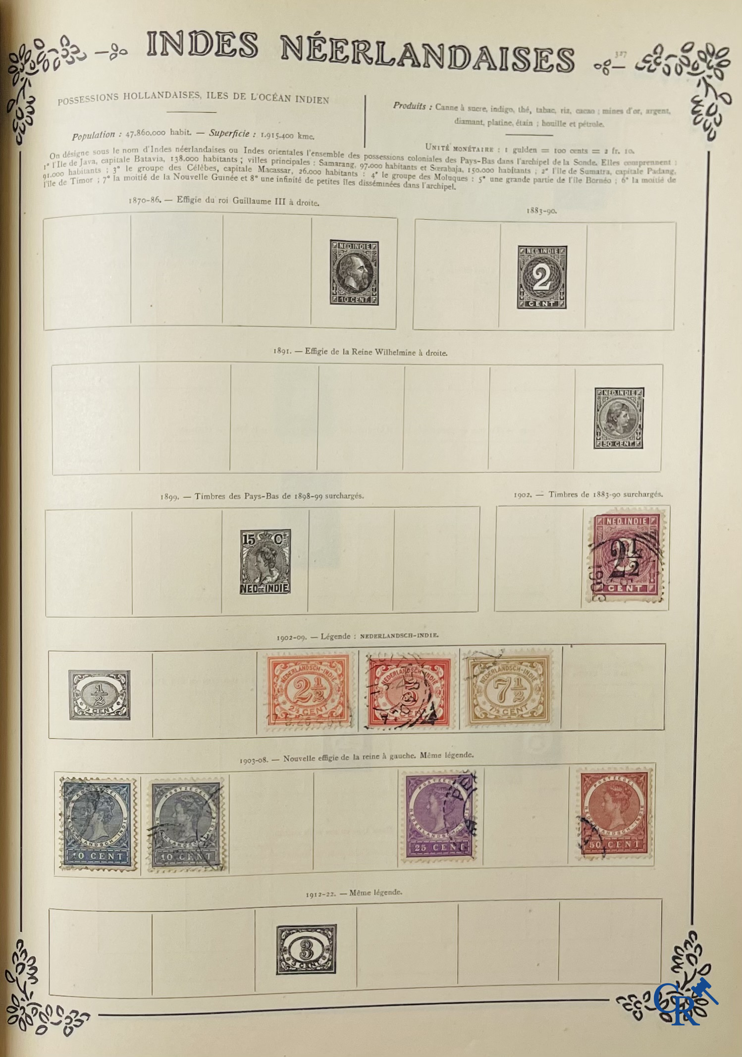 Filatelie. Yvert & Tellier. Album Historique & Géographique de Timbres-Poste des cinq Parties du Monde. 9ème Edition.