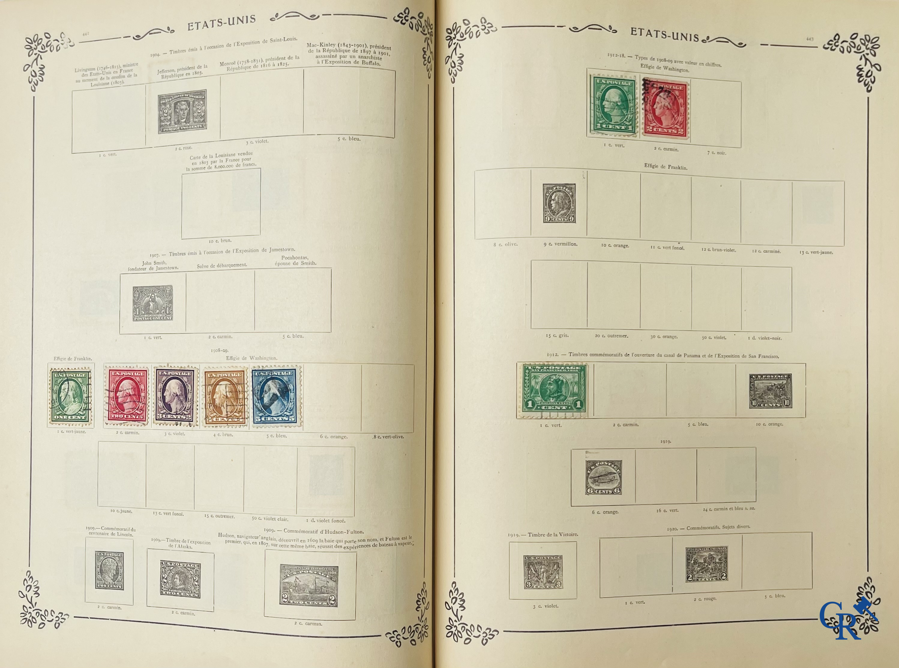 Filatelie. Yvert & Tellier. Album Historique & Géographique de Timbres-Poste des cinq Parties du Monde. 9ème Edition.