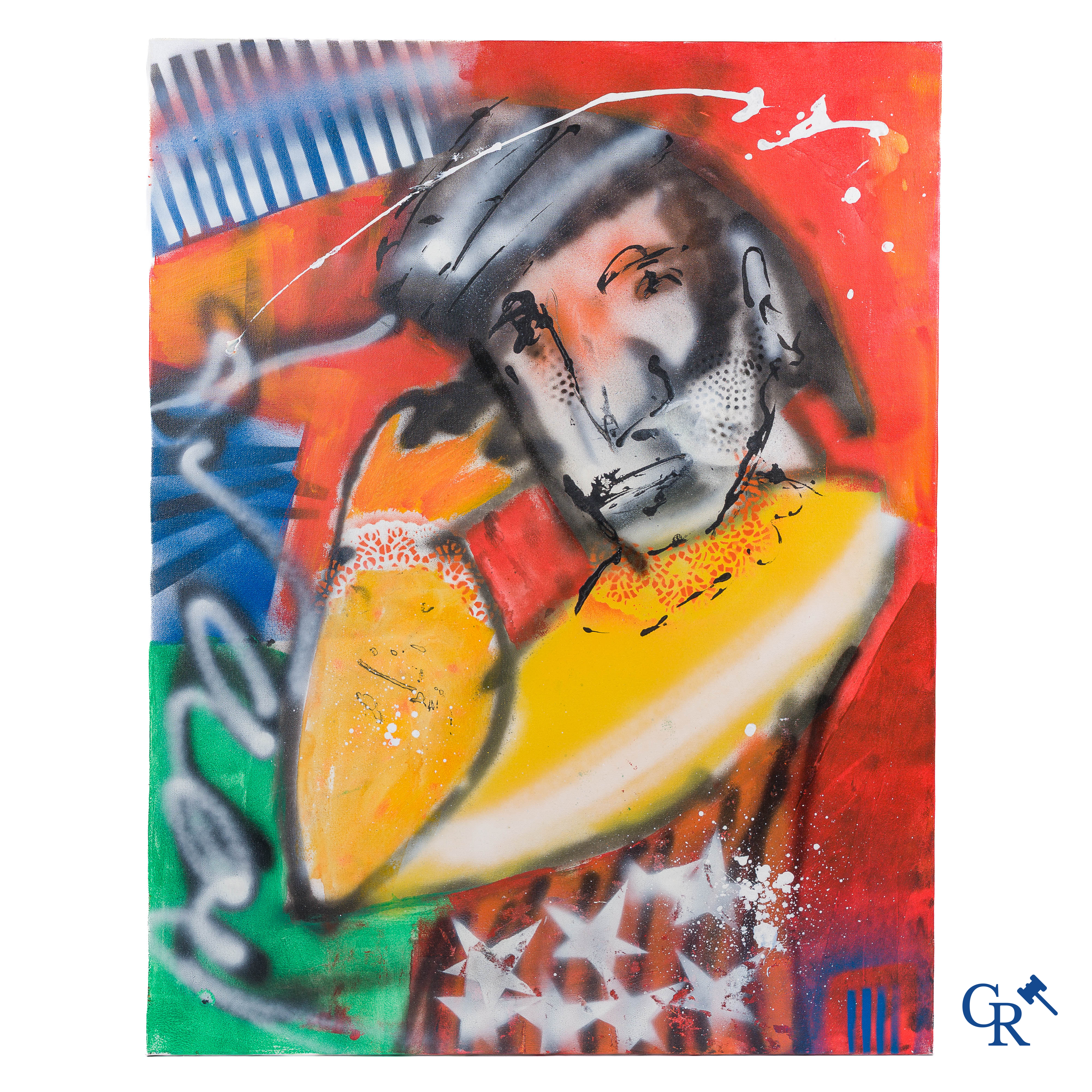 Herman Brood (1946-2001) (*) Gele trui. Olie op doek. Latere periode. Gesigneerd.