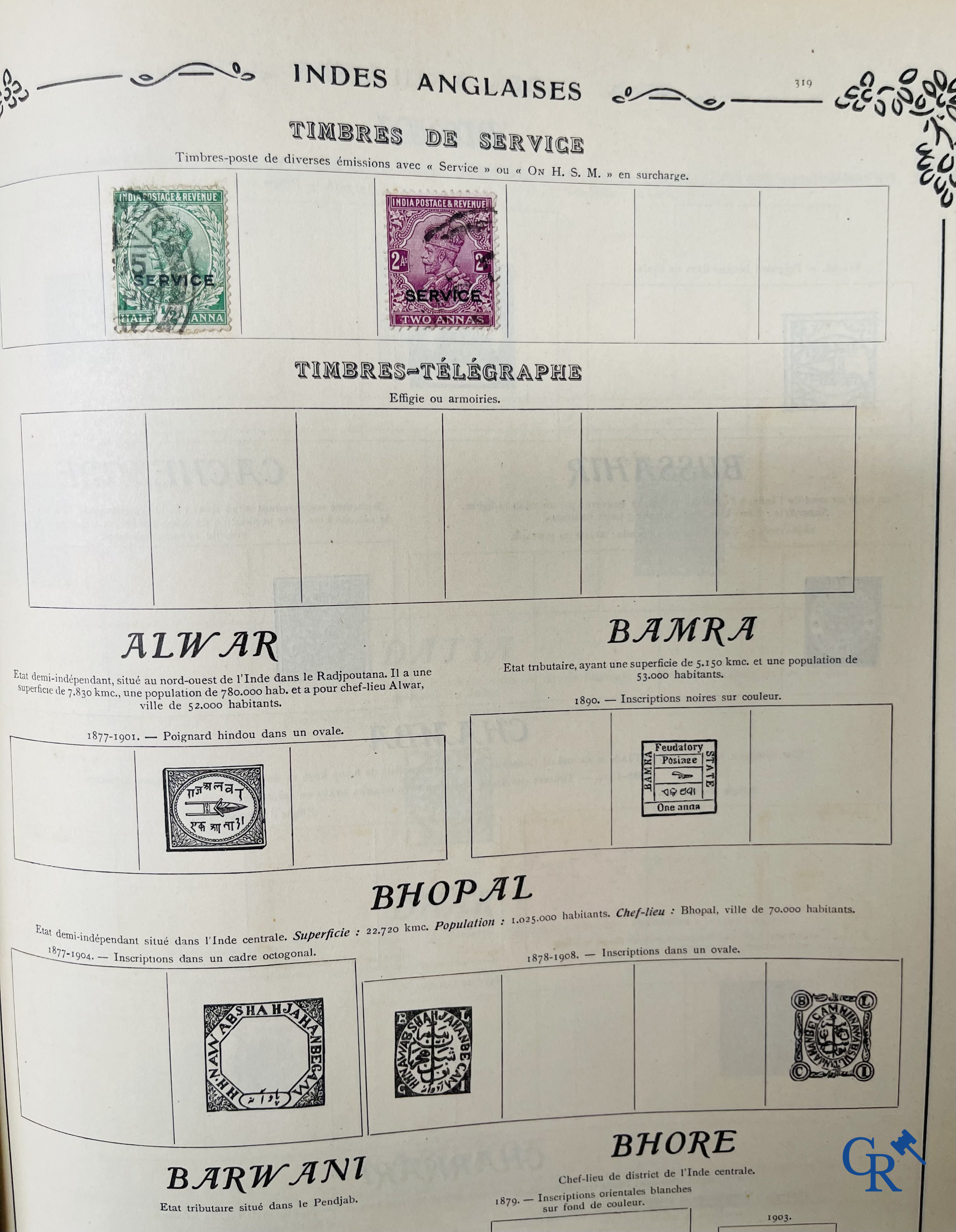 Filatelie. Yvert & Tellier. Album Historique & Géographique de Timbres-Poste des cinq Parties du Monde. 9ème Edition.