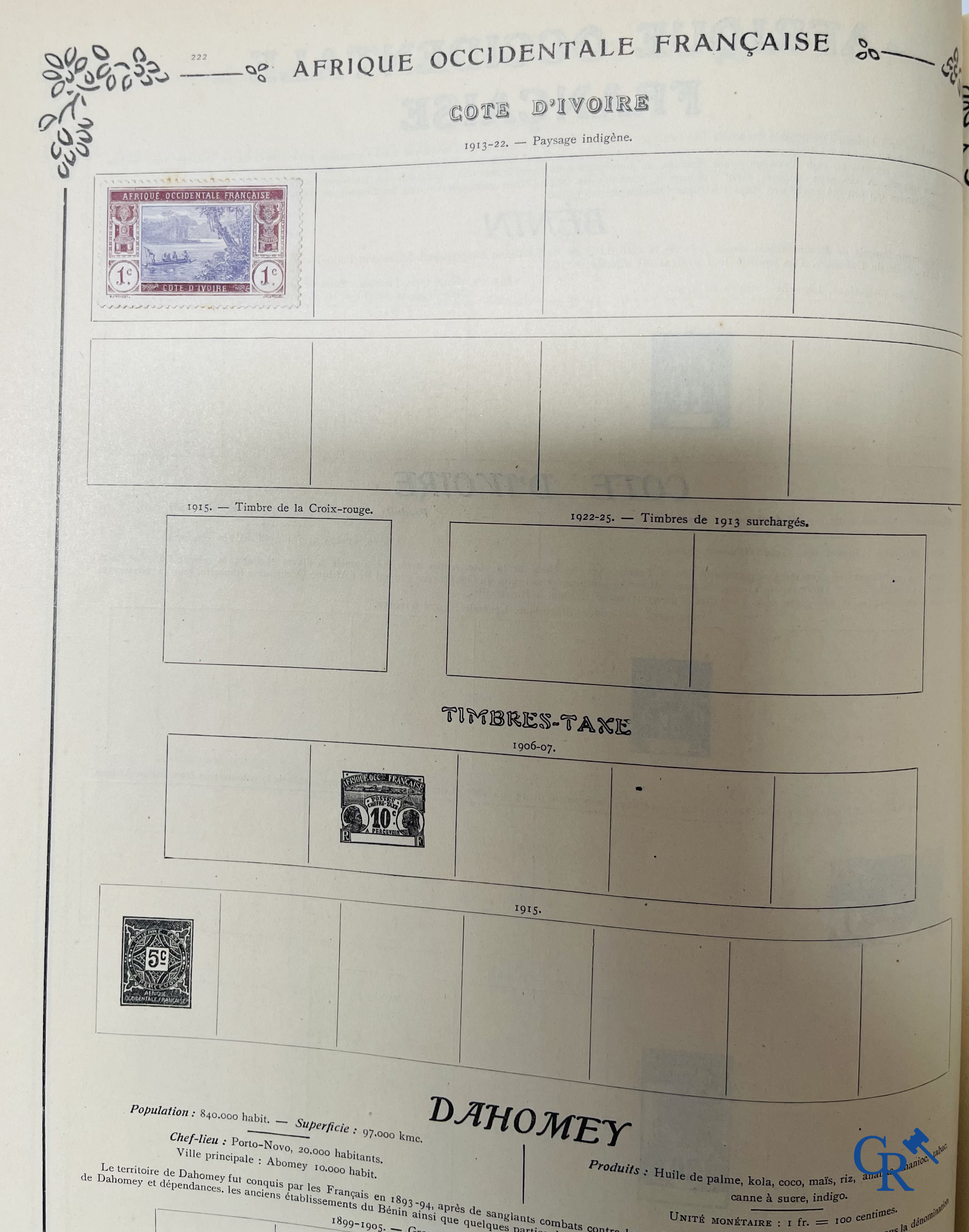 Filatelie. Yvert & Tellier. Album Historique & Géographique de Timbres-Poste des cinq Parties du Monde. 9ème Edition.