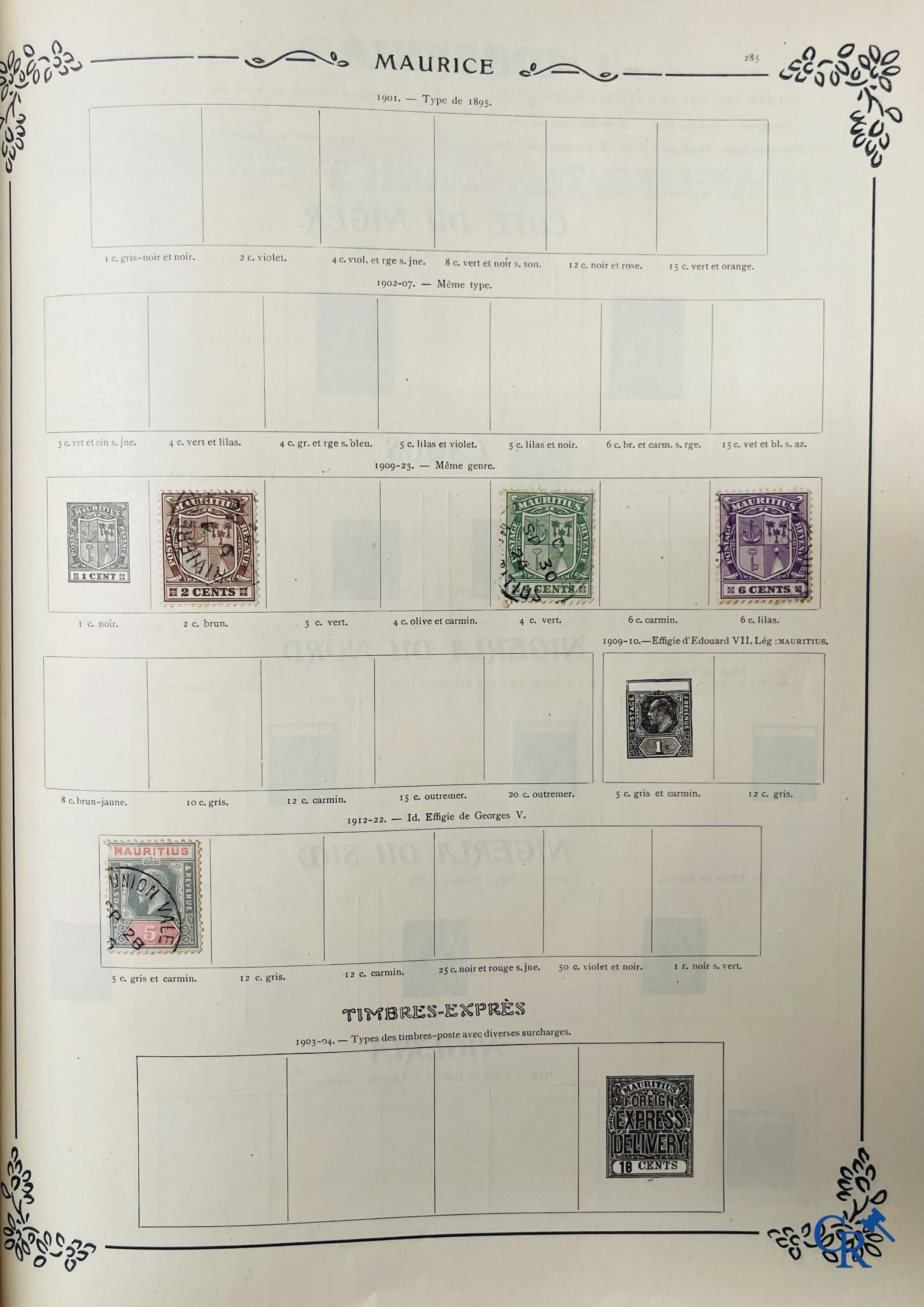 Filatelie. Yvert & Tellier. Album Historique & Géographique de Timbres-Poste des cinq Parties du Monde. 9ème Edition.
