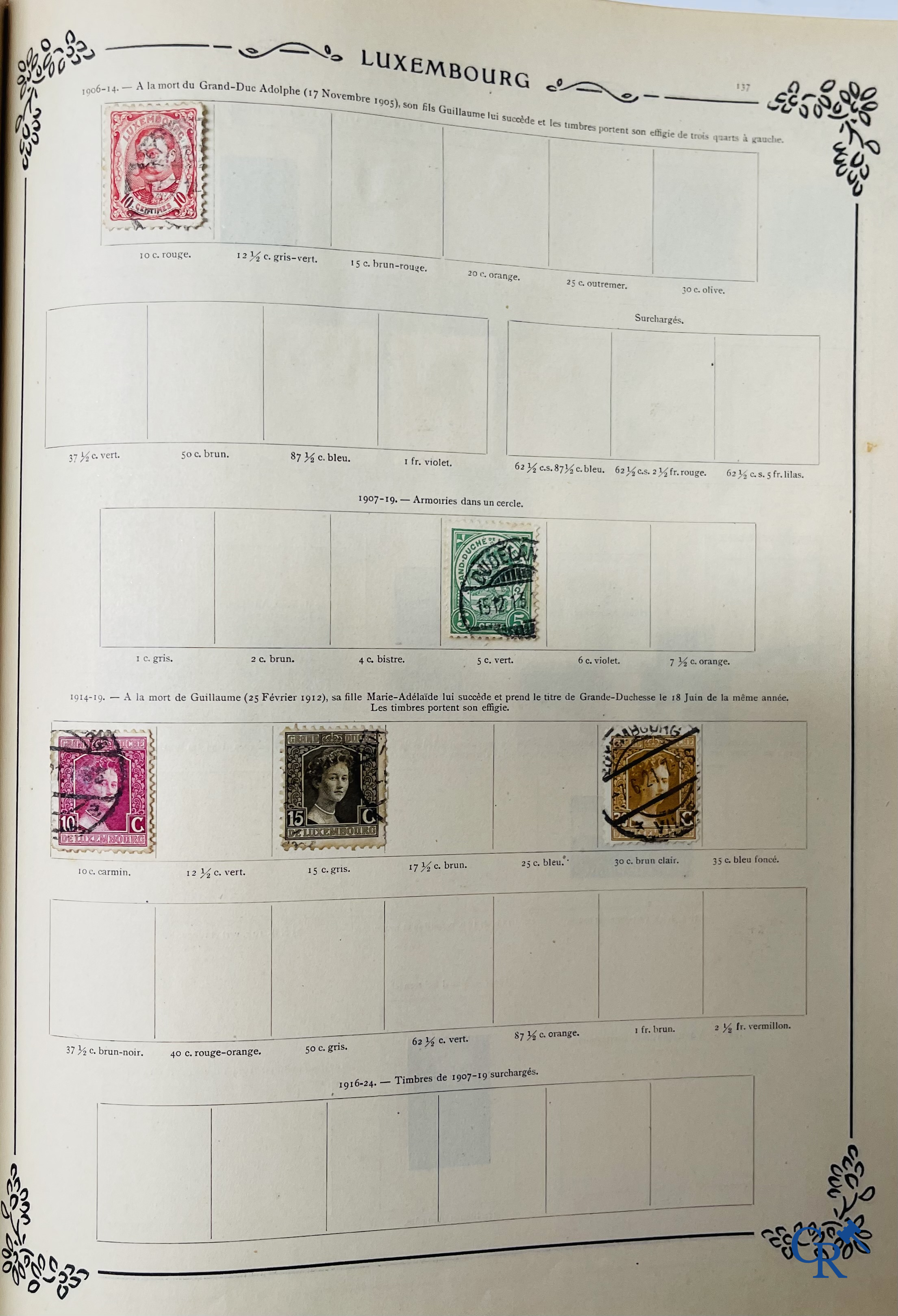 Filatelie. Yvert & Tellier. Album Historique & Géographique de Timbres-Poste des cinq Parties du Monde. 9ème Edition.