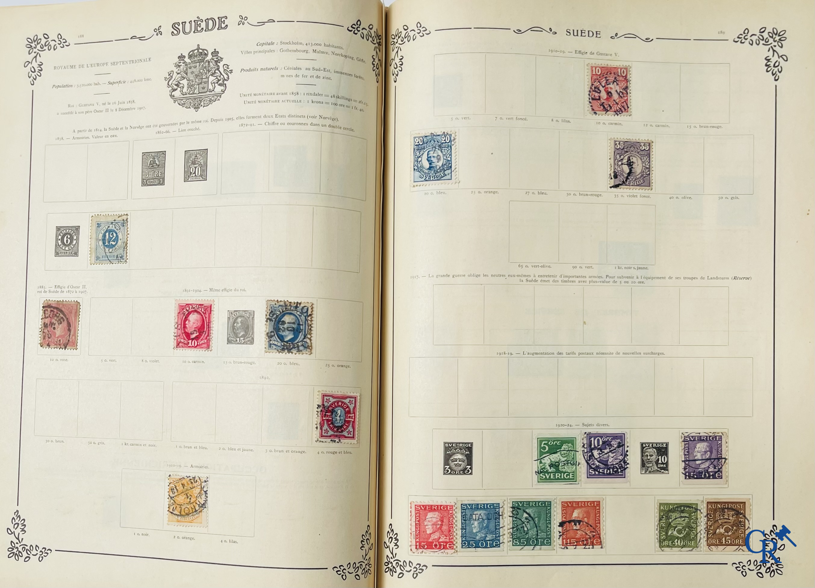 Filatelie. Yvert & Tellier. Album Historique & Géographique de Timbres-Poste des cinq Parties du Monde. 9ème Edition.