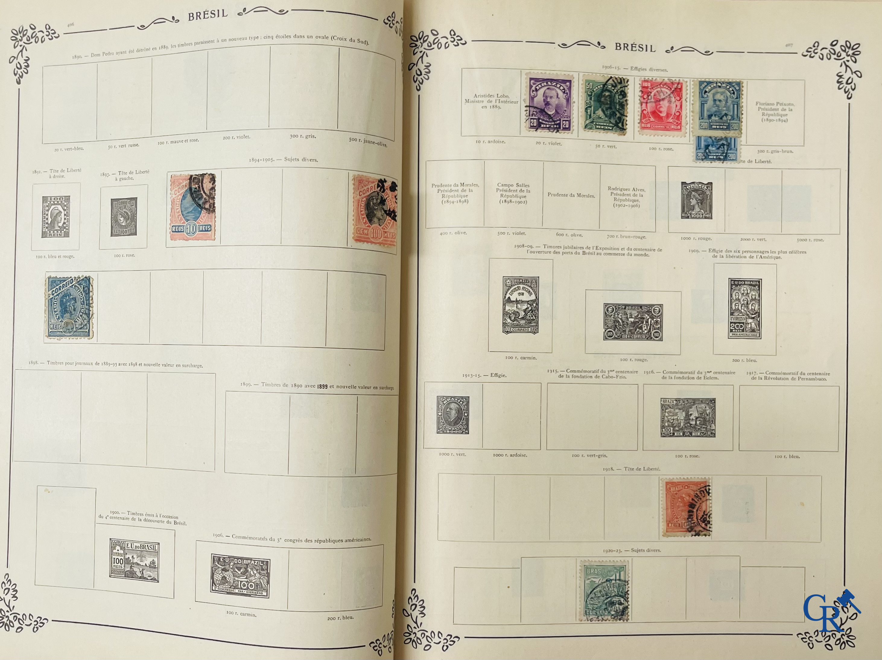Filatelie. Yvert & Tellier. Album Historique & Géographique de Timbres-Poste des cinq Parties du Monde. 9ème Edition.
