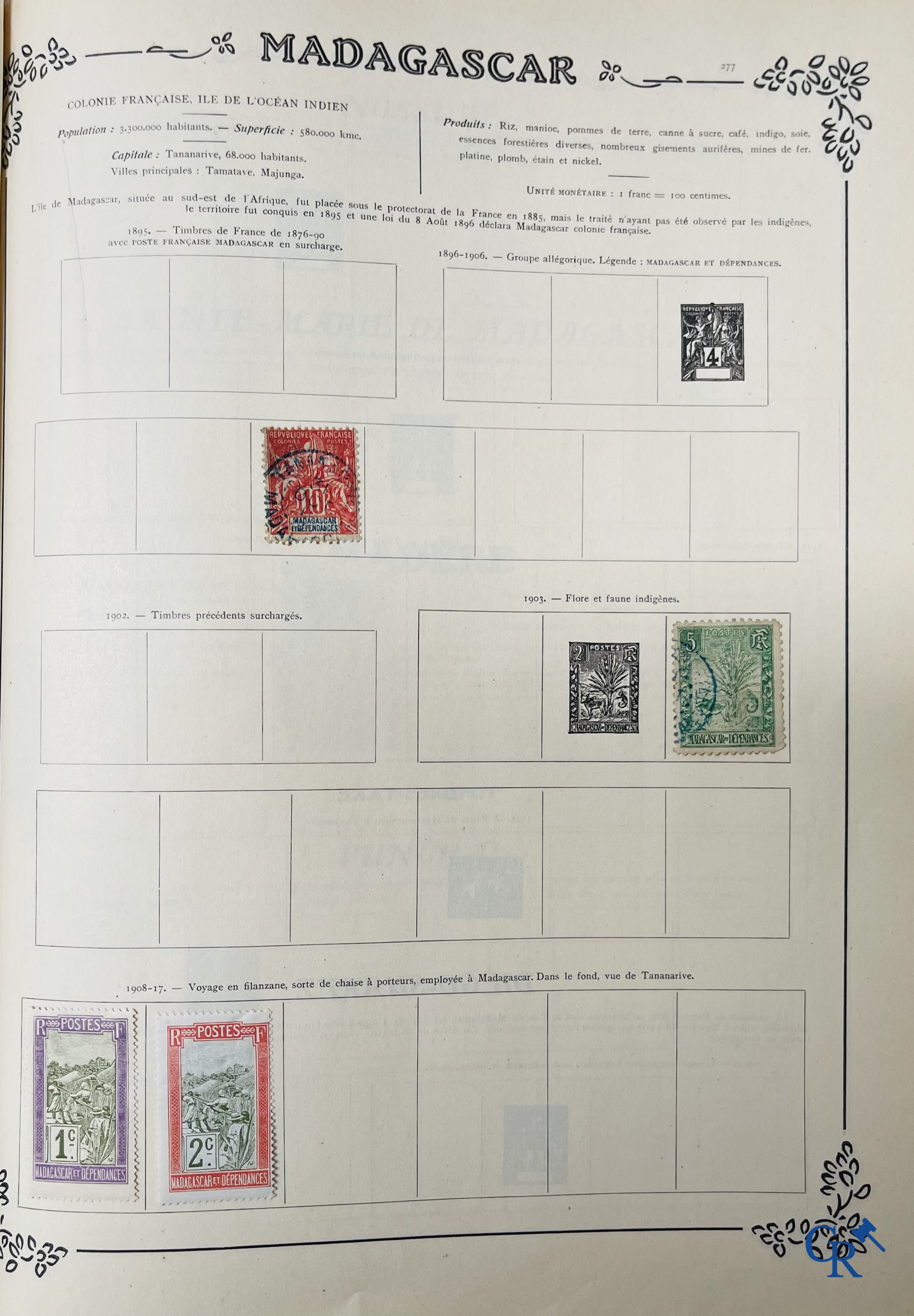 Filatelie. Yvert & Tellier. Album Historique & Géographique de Timbres-Poste des cinq Parties du Monde. 9ème Edition.