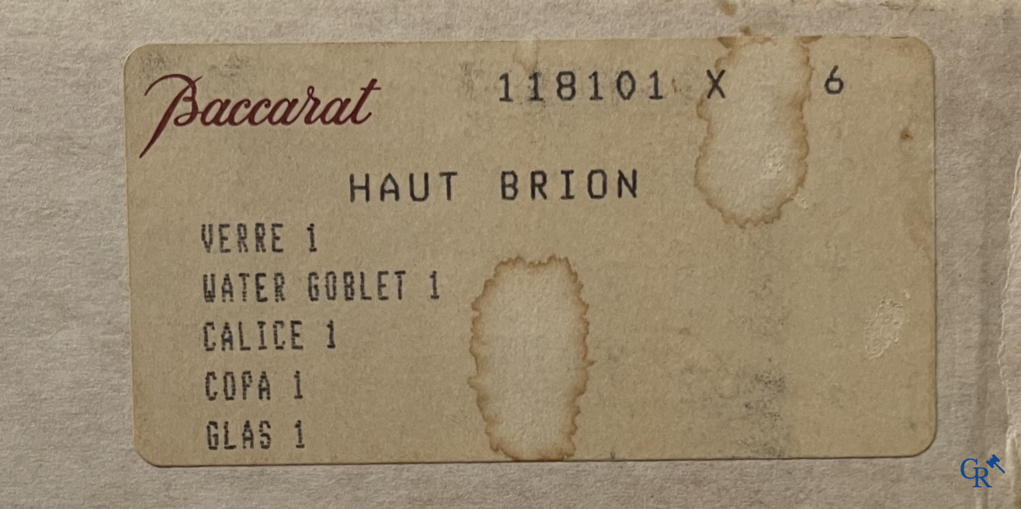 Baccarat France. Een groot lot (87 stuks) met kristallen glazen. De meeste in de originele doos. Gesigneerd.