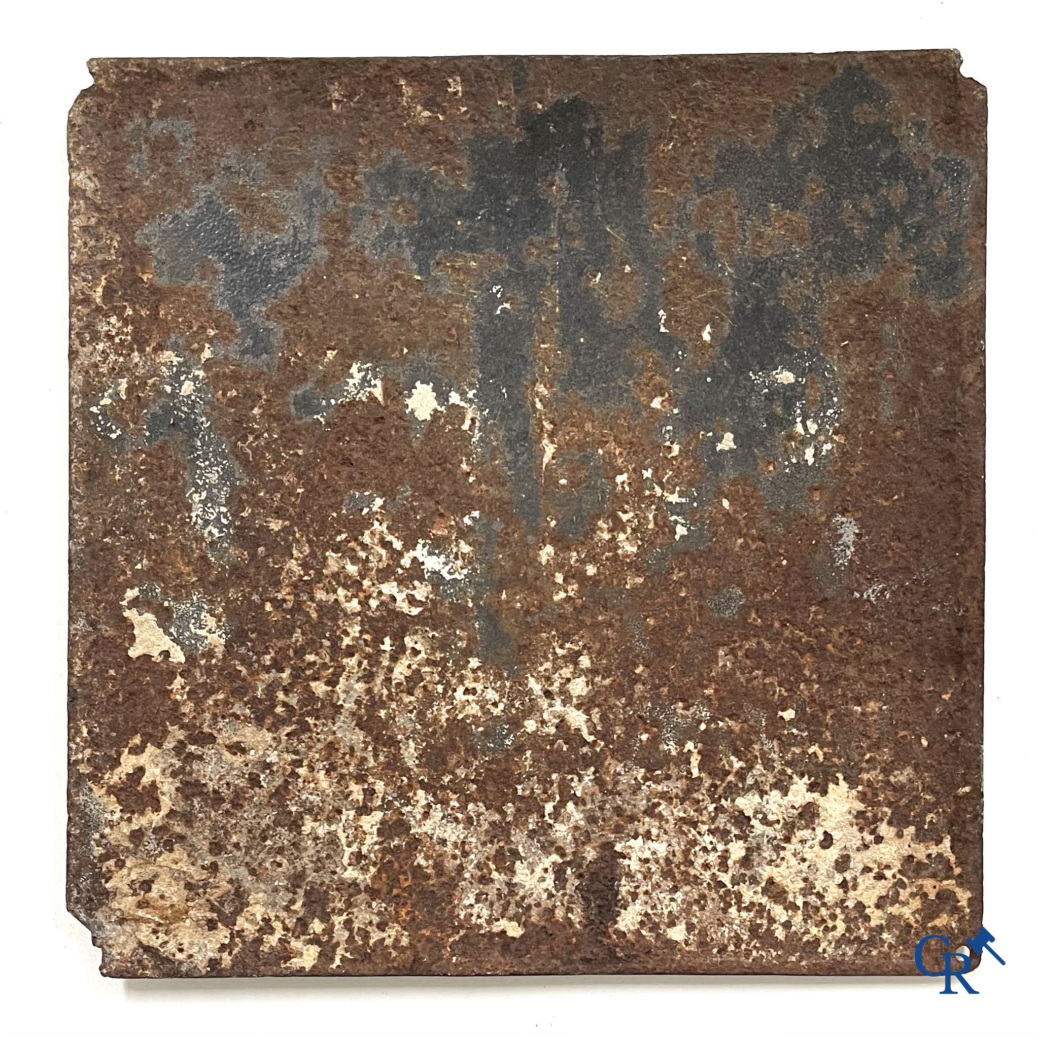 Chocolat Menier, Early edition of an enamel advertising sign for Menier. Morel frères à Morez, Jura. Circa 1890.