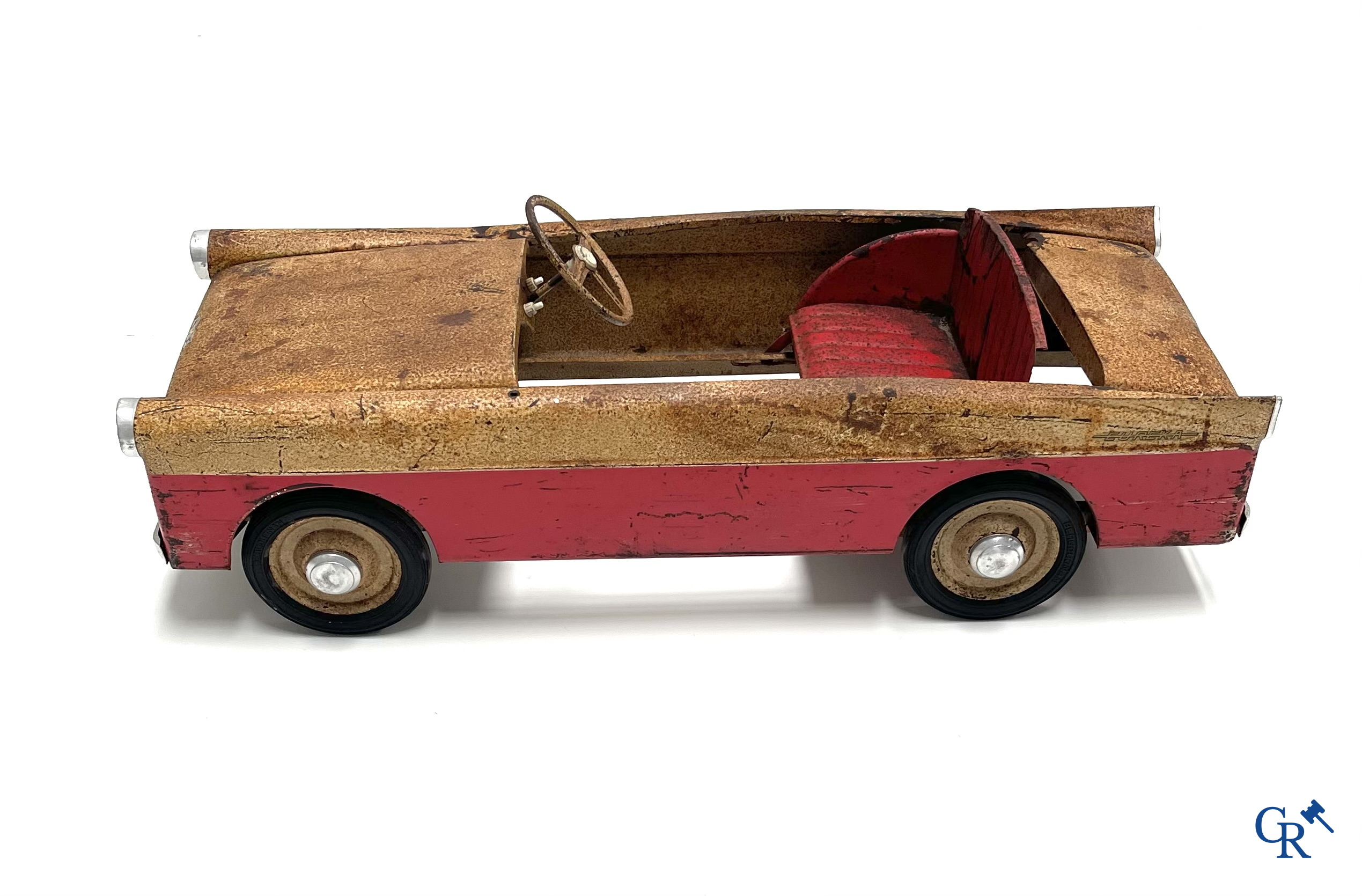 Pedal car, Euréka. Peugeot 404, in original colour. 1960's.