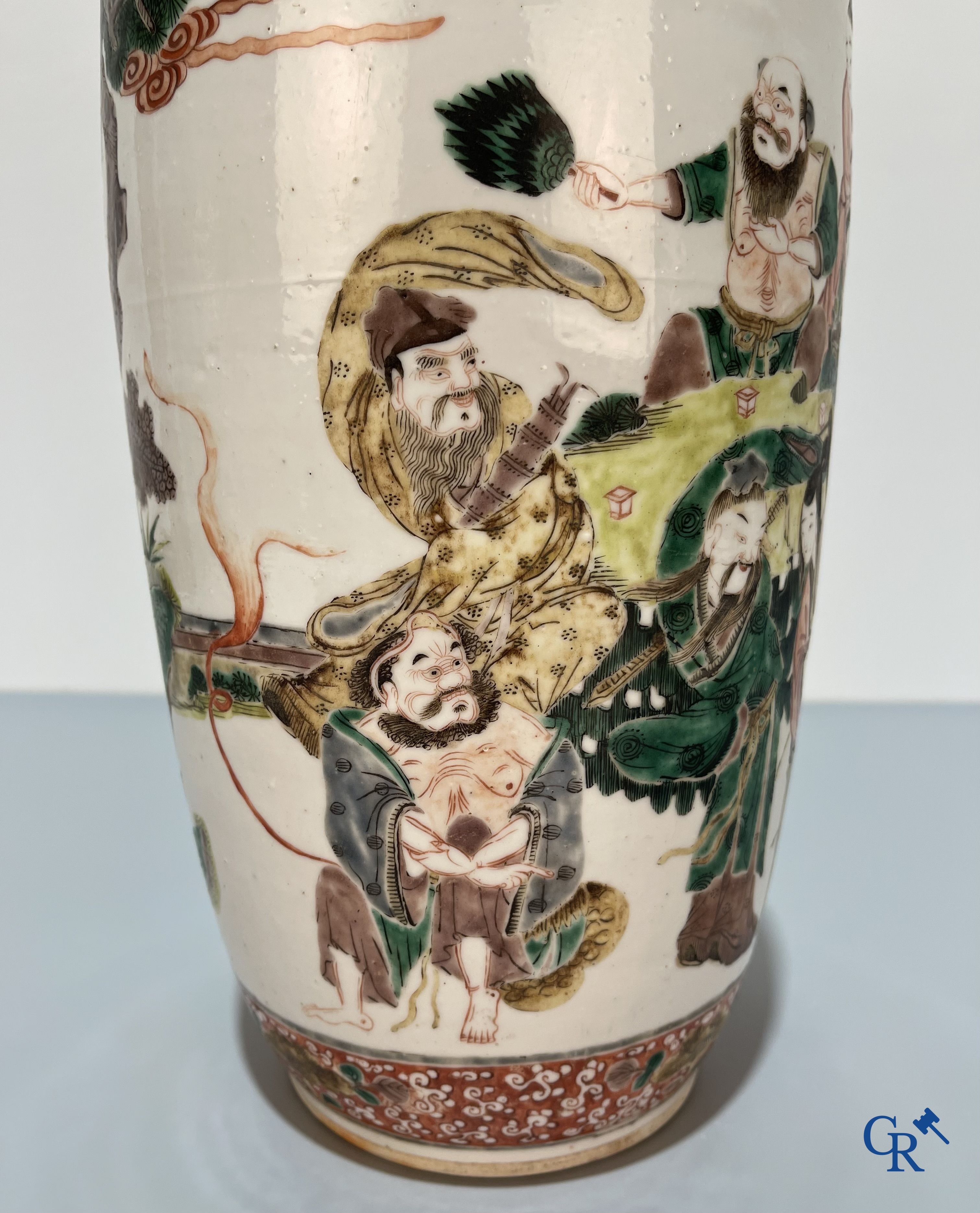 Asian Art, Chinese porcelain, a Chinese famille verte vase.
