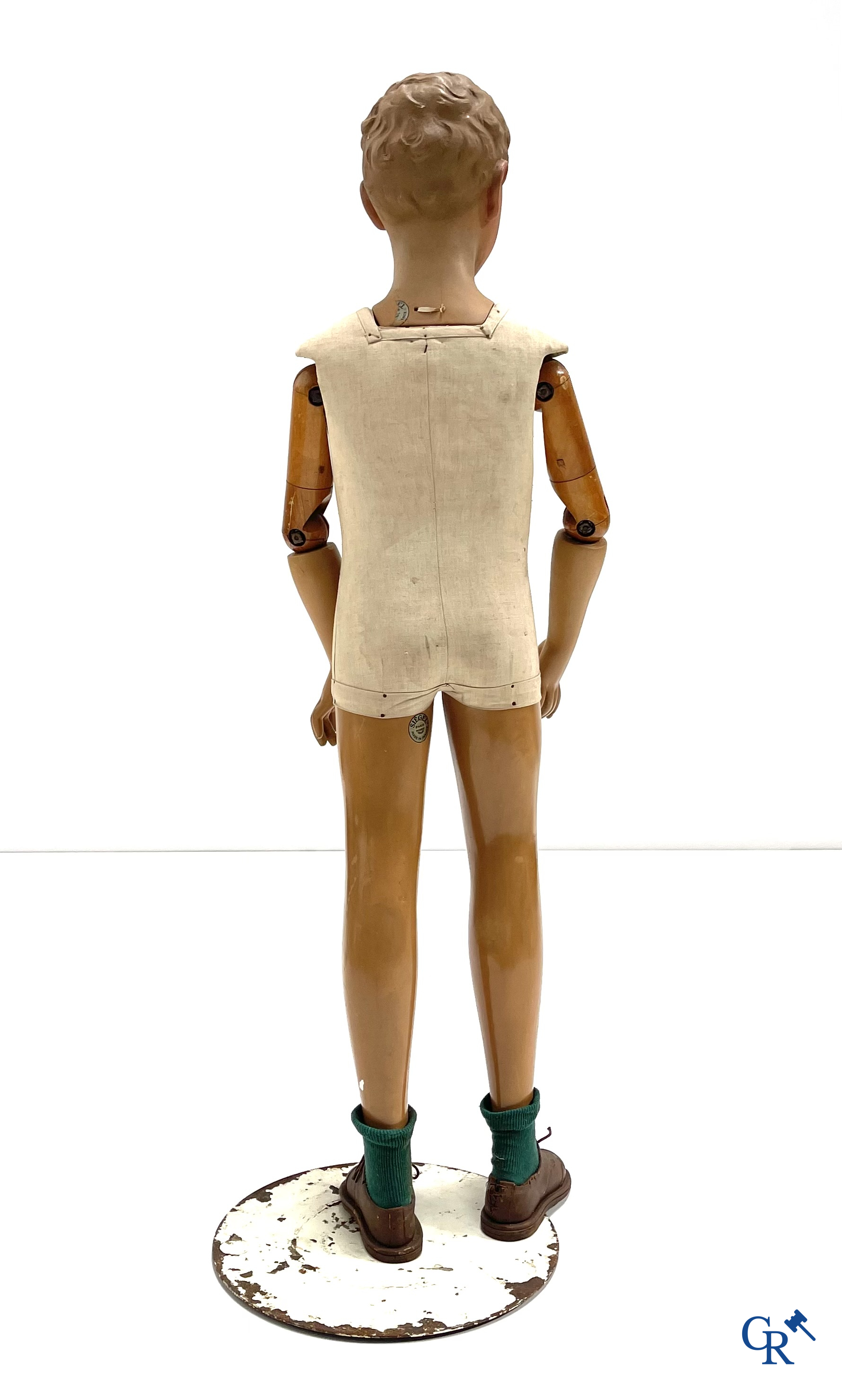 Siegel Paris, mannequin of a boy with plaster head. 1930's-1940's. Marked Siégel Paris.