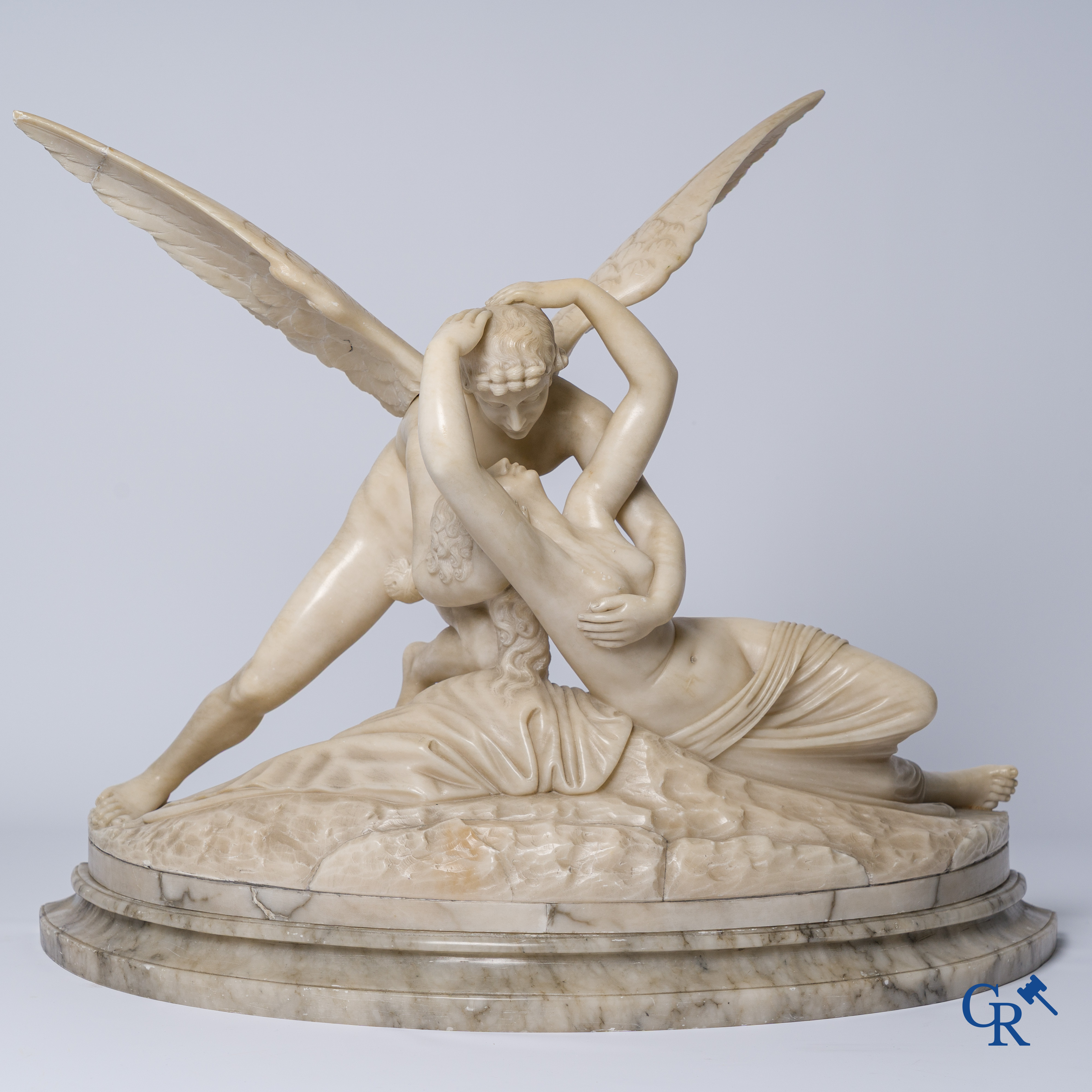 Antonio Canova (naar) Albast. Psyché herleeft door de kus van Cupido. Circa 1920.
