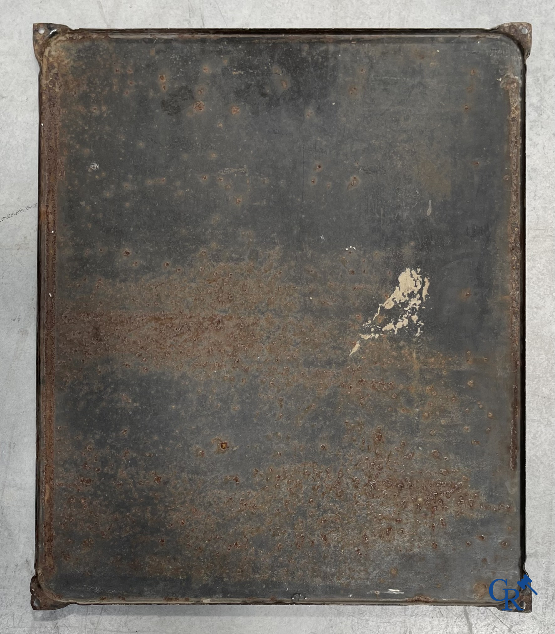 AJJA, Enamel advertising sign for AJJA tobacco products. Emaillerie Odon Warland. T.P. Bruxelles 1952.