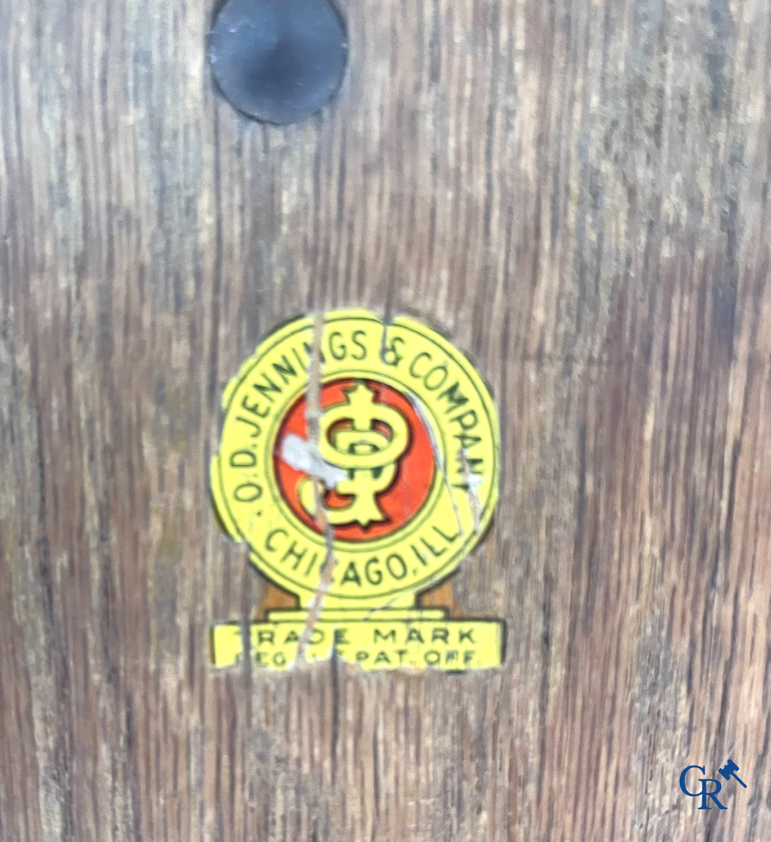 Jackpot, one-armed bandit, Jennings & Company Chicago. Riviera Star Chief Super Jackpot. Numbered.