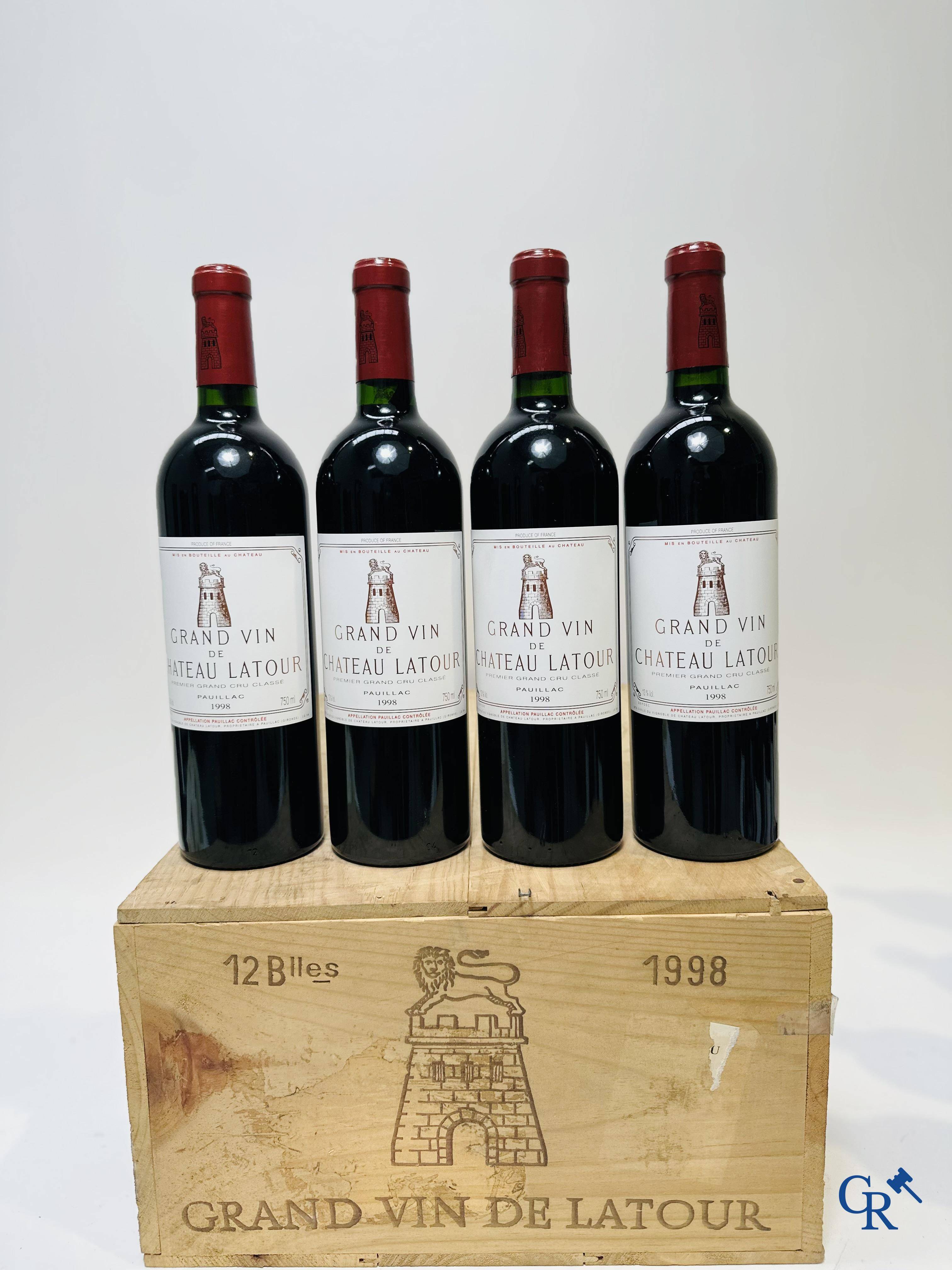 Wine - Bordeaux: Château Latour 1998, 0,75L. Rouge. 1er Grand Cru Classé. 12 bottles.