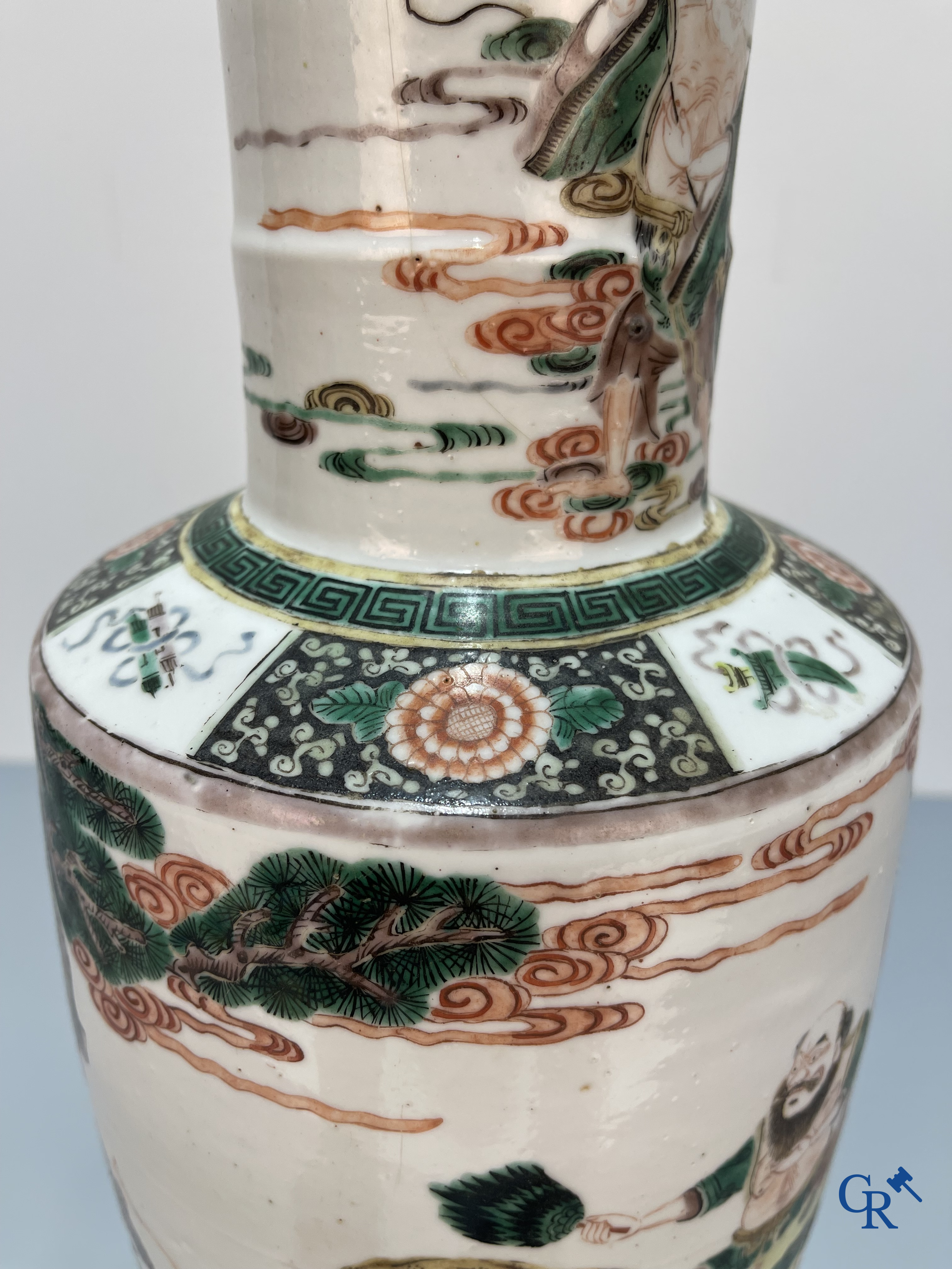 Asian Art, Chinese porcelain, a Chinese famille verte vase.