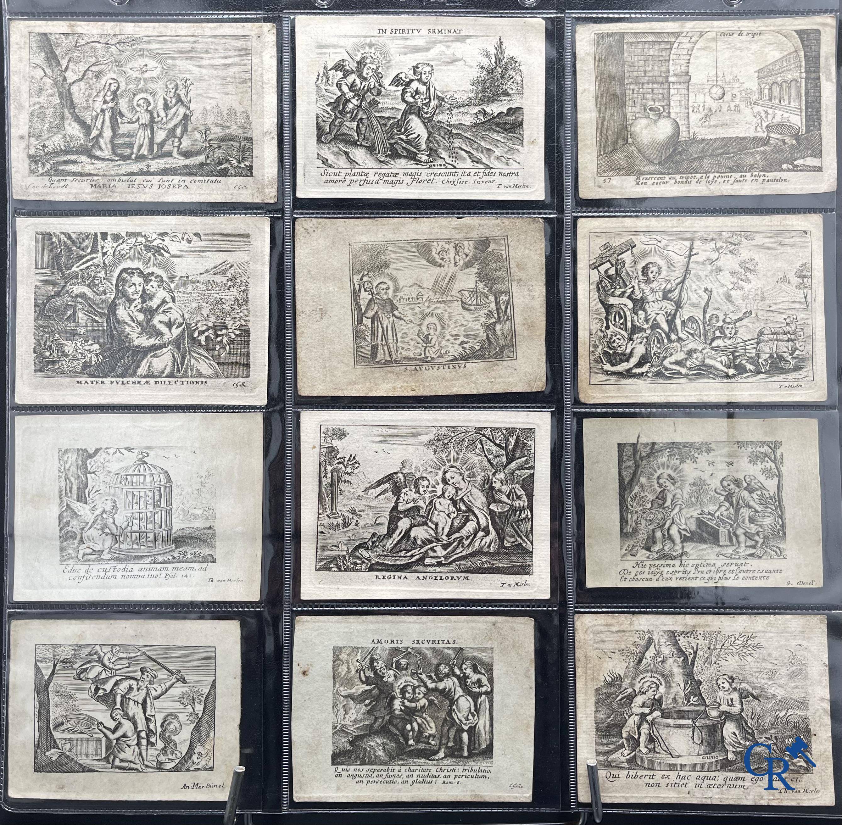 Religious objects: Important collection of pious images and devotion prints, Flanders, 17th-18th-19th centuries.