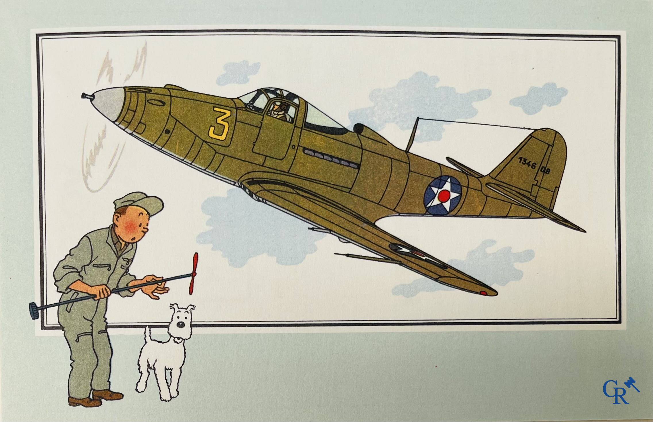 Hergé, L'Aviation Guerre 1939-1945. Collection Voir et Savoir. Copyright 1953. Lombard Brussels.