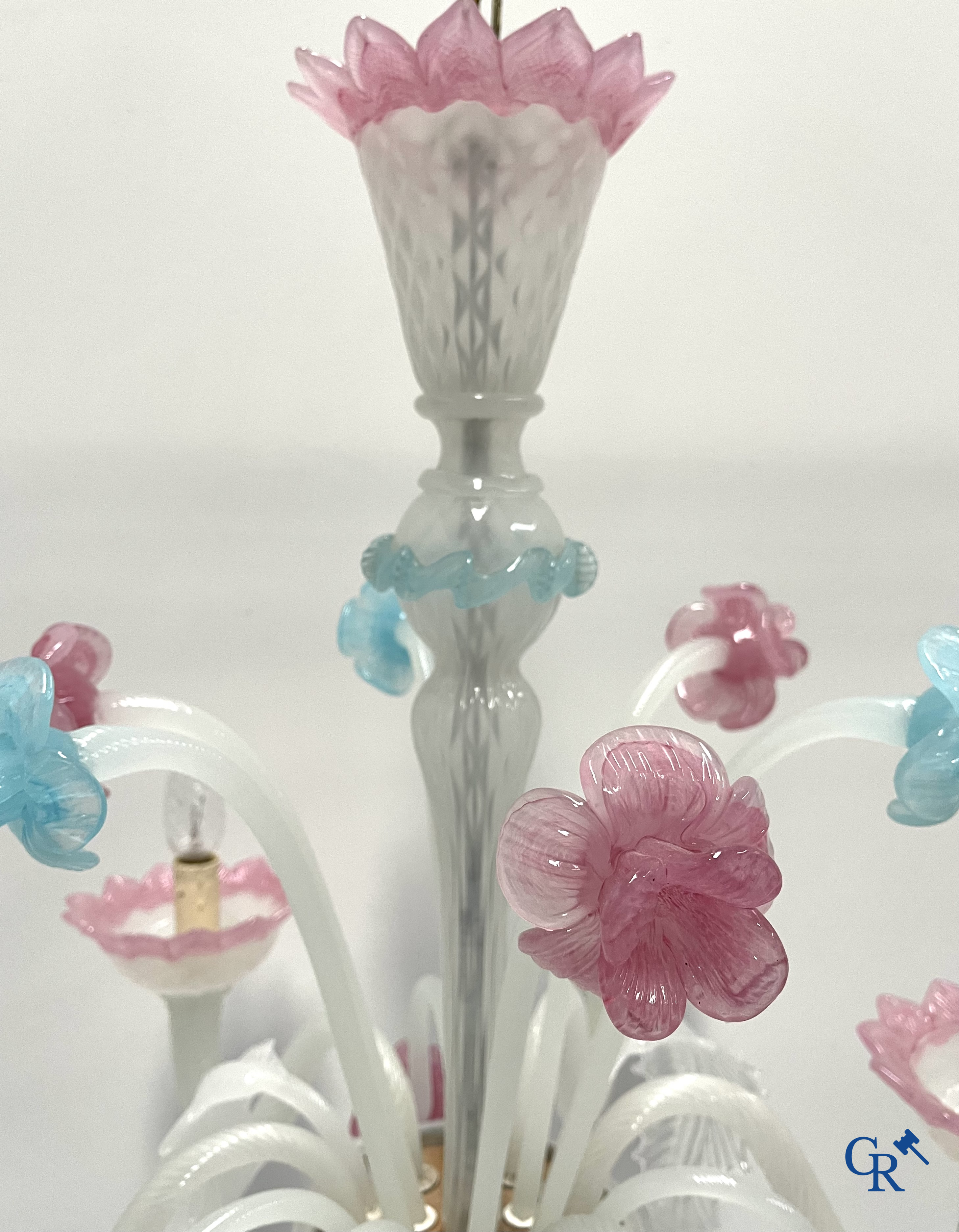 2 large Venetian chandeliers.