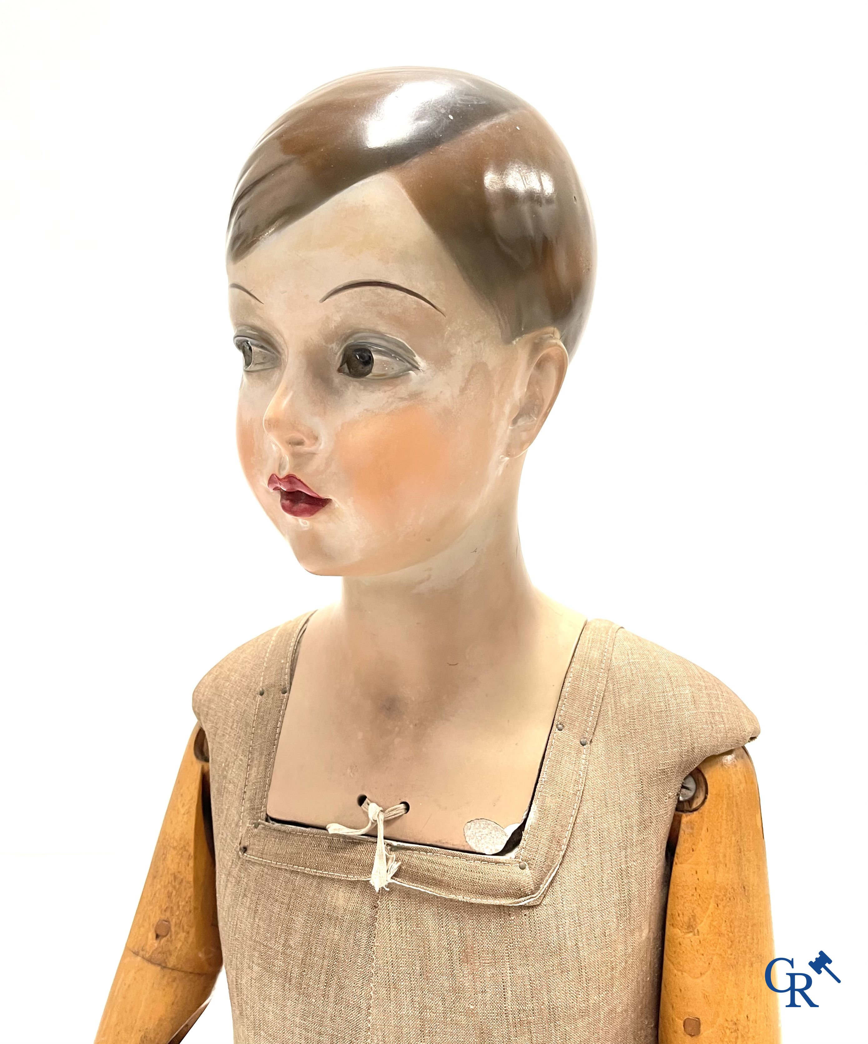Siegel Paris, Art Deco mannequin of a girl with plaster head. 1920's-1930's. Marked Siégel Paris.