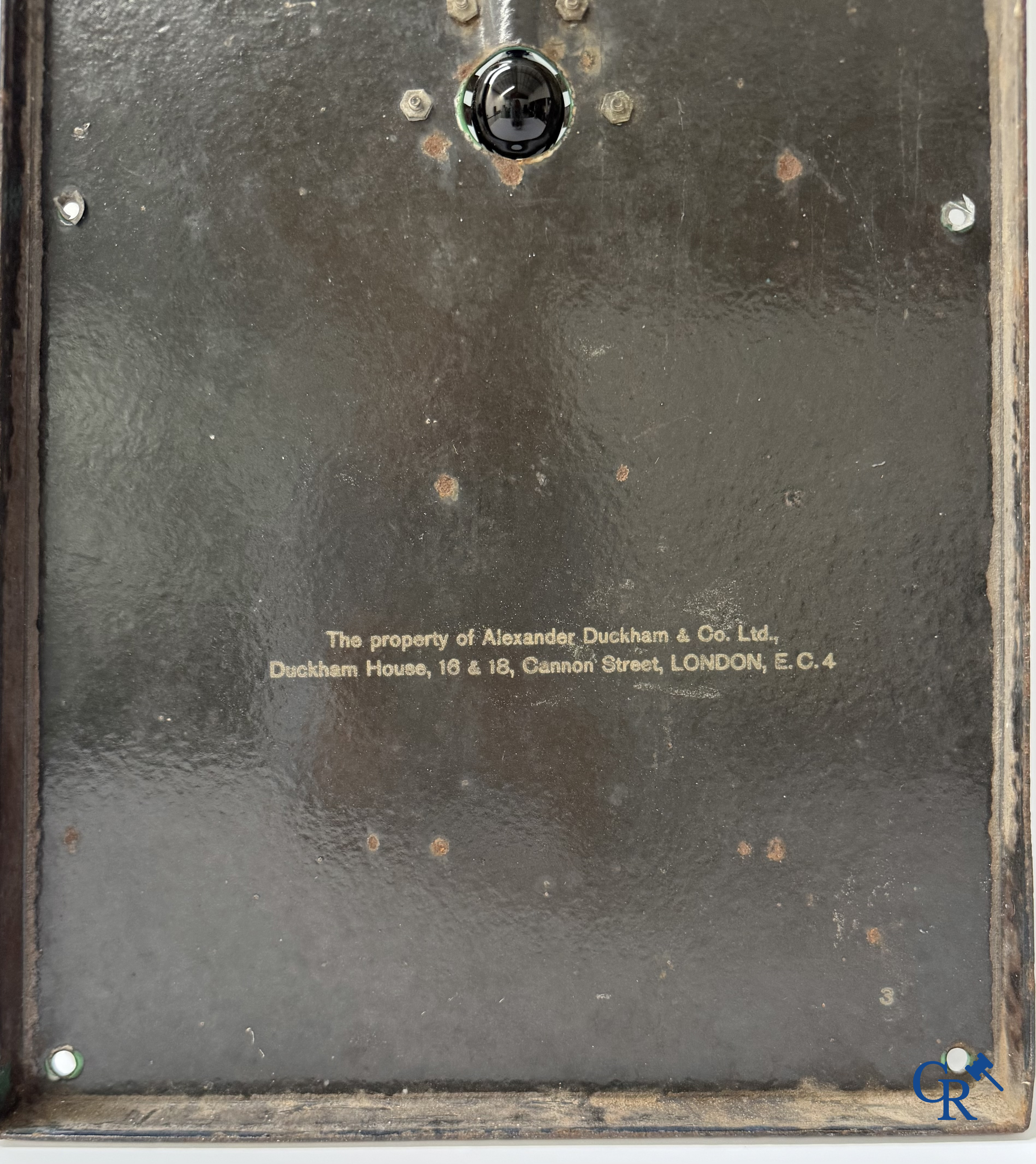 Duckham's Motor Oil. "Best in the World" Beautifully enamelled advertising thermometer sign. English production.