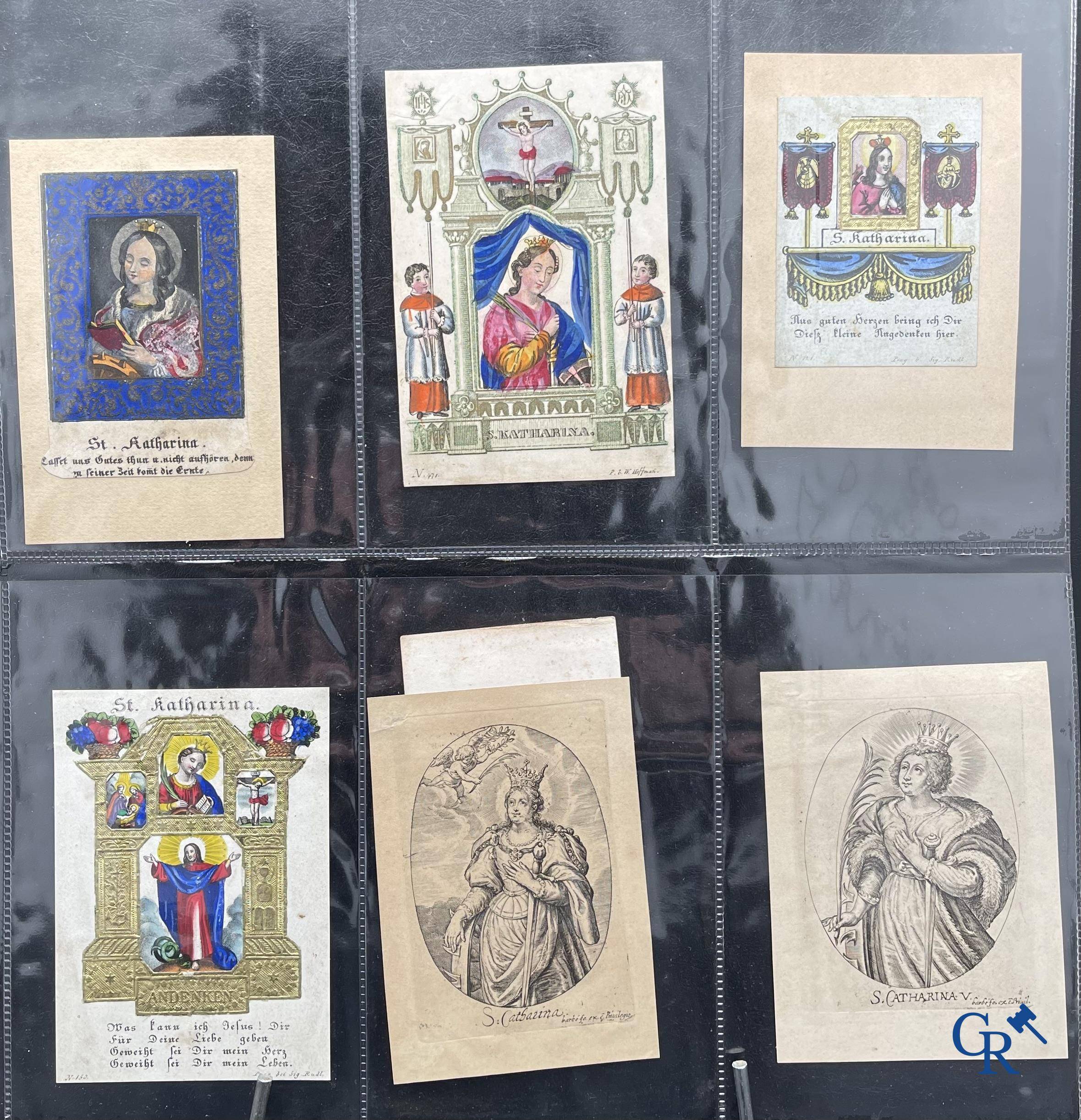 Sainte Catherine, Collection intéressante comprenant des images pieuses, canivets et des estampes de dévotion, etc. XVIIIe-XIXe et XXème siècles.