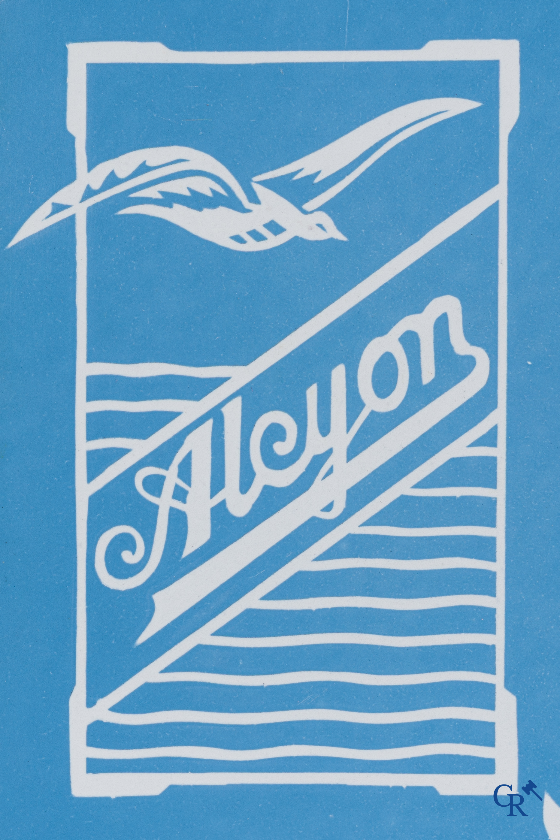 Cycles Alcyon, double-sided enamel advertising sign for the French bicycle brand Alcyon.