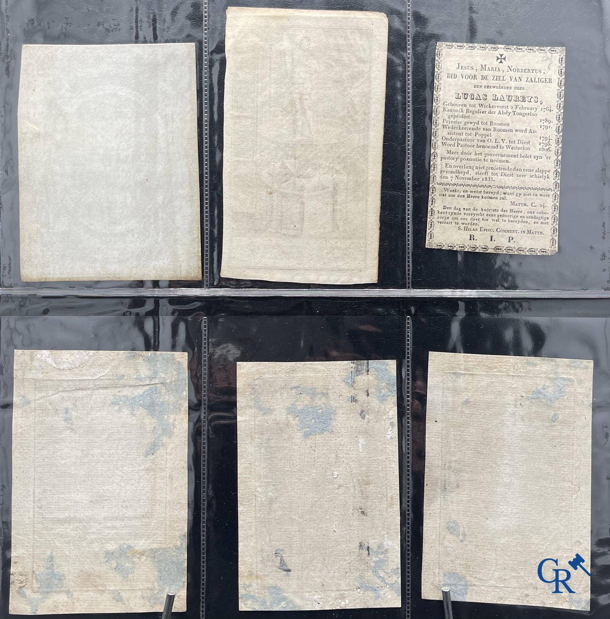 Religious objects: Important collection of pious images and devotion prints, Flanders, 17th-18th-19th centuries.