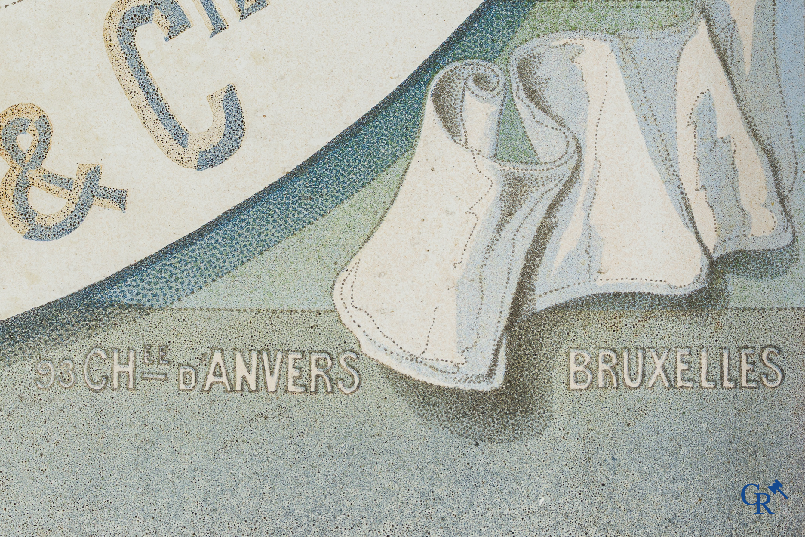 Delhaize Frères & Cie. "Au Bon Marché". Enamel advertising sign. Emaillerie Henrijean Bruxelles. Circa 1900.