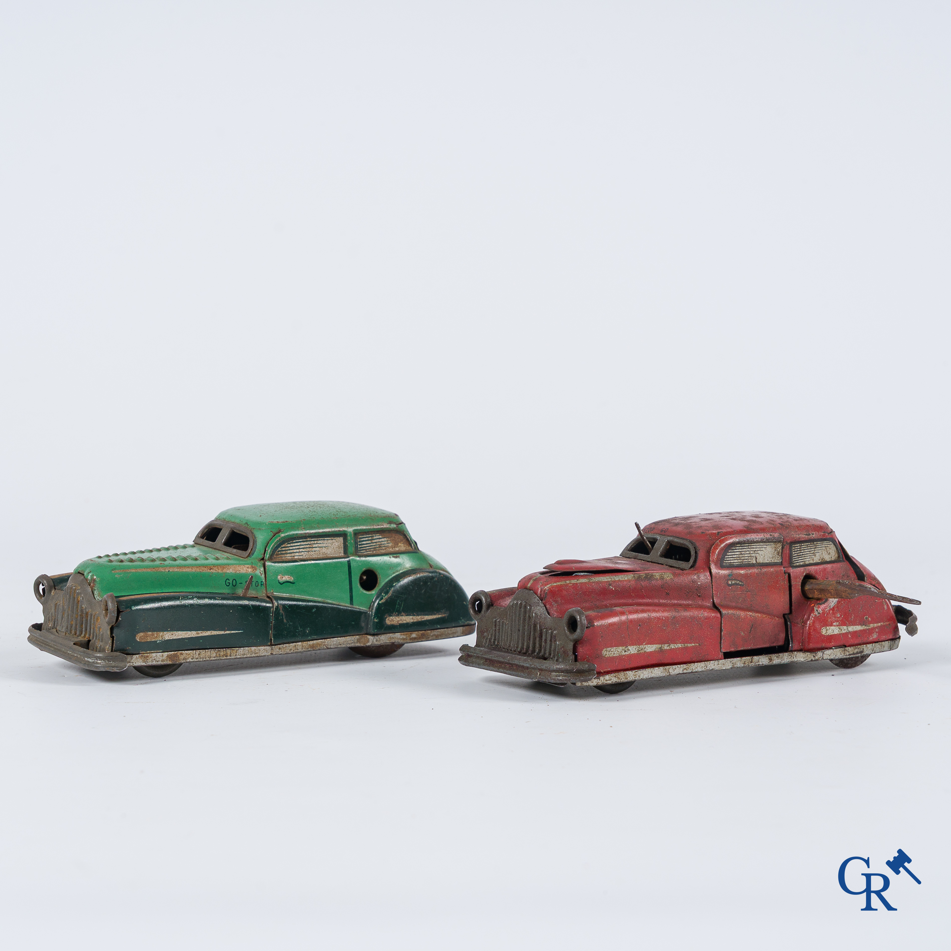 Joustra France. L'Auto-Miracle. 2 miniature cars in tin including a rare model Auto-Miracle.