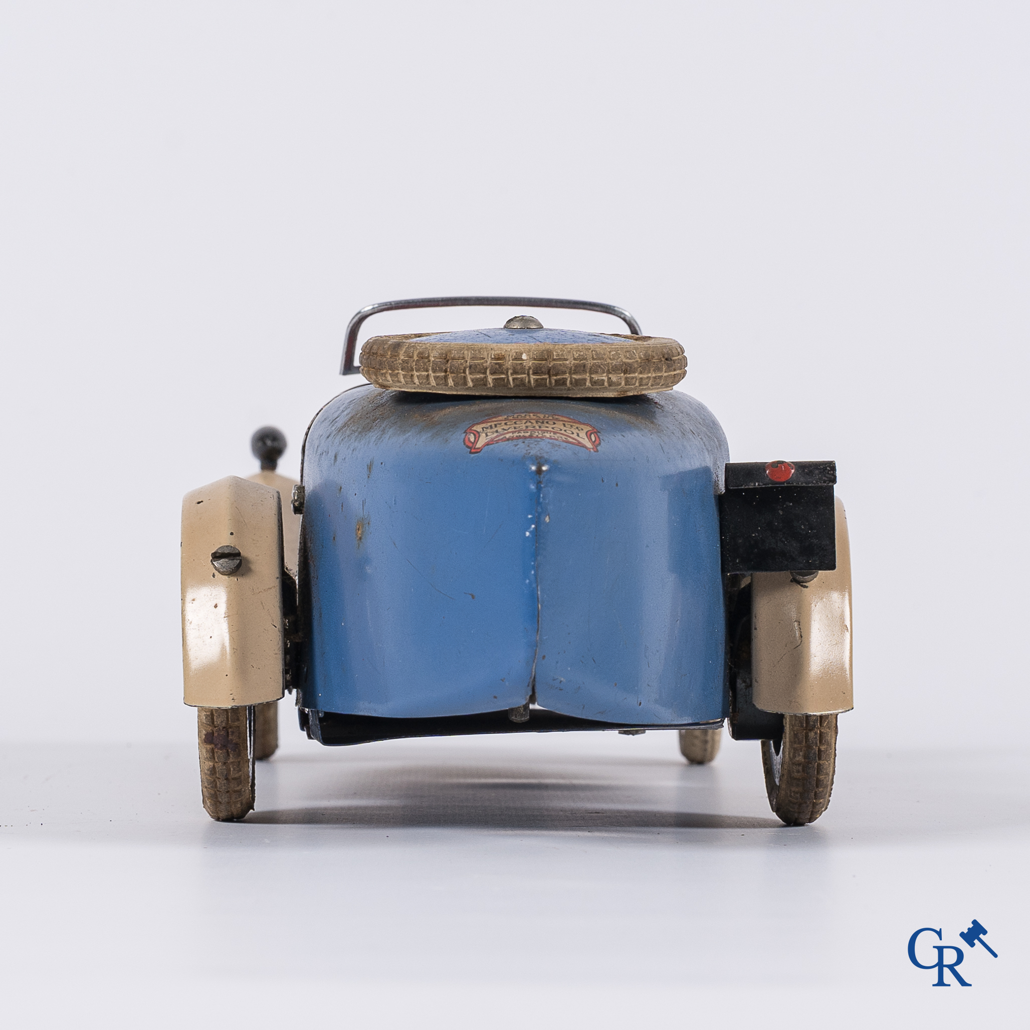 Old toys. Meccano No. 2 Constructor Car. Metal with winding mechanism. 1930's.