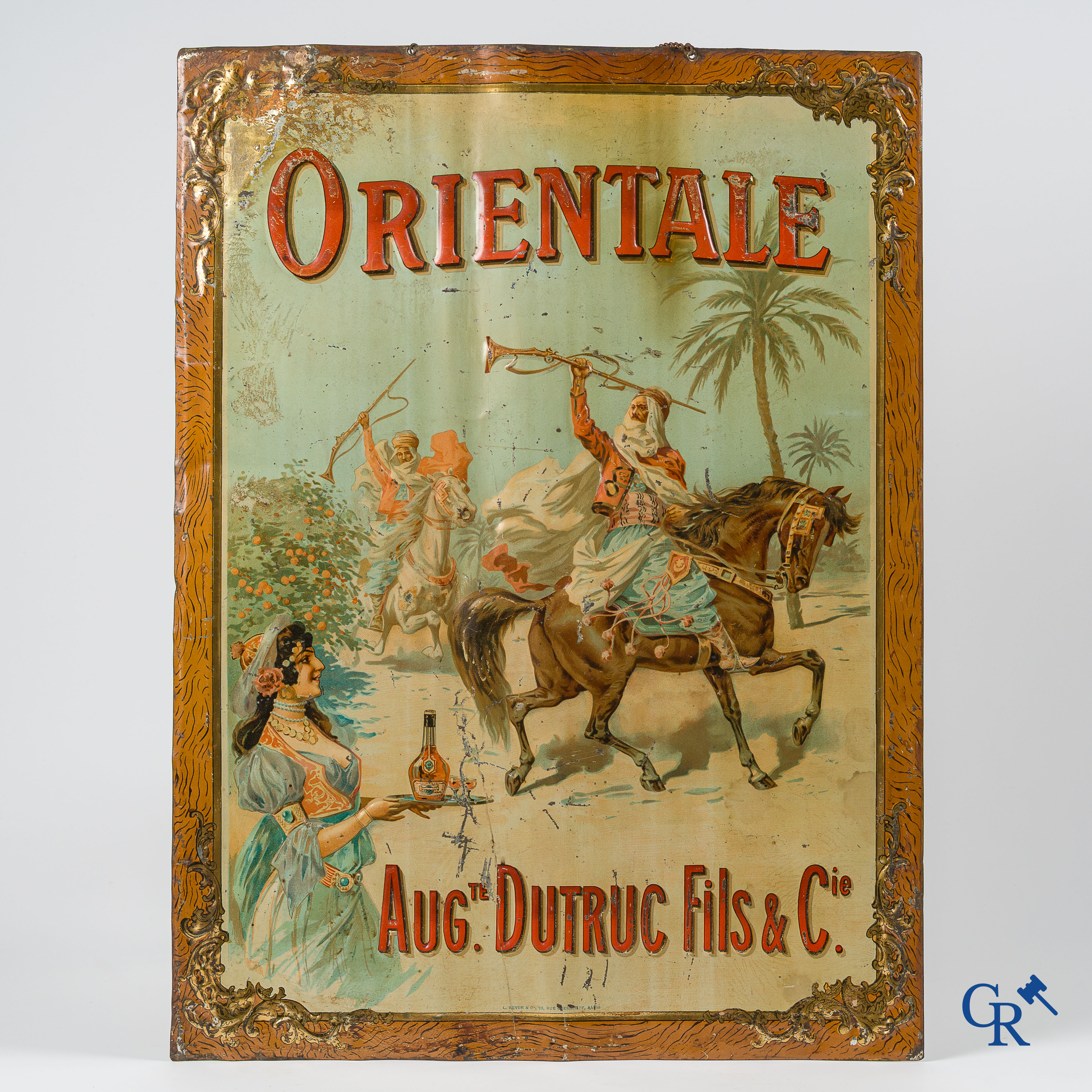 Orientale, rare and important publicity for the products of Auguste Dutruc Fils & Cie. Circa 1910.
