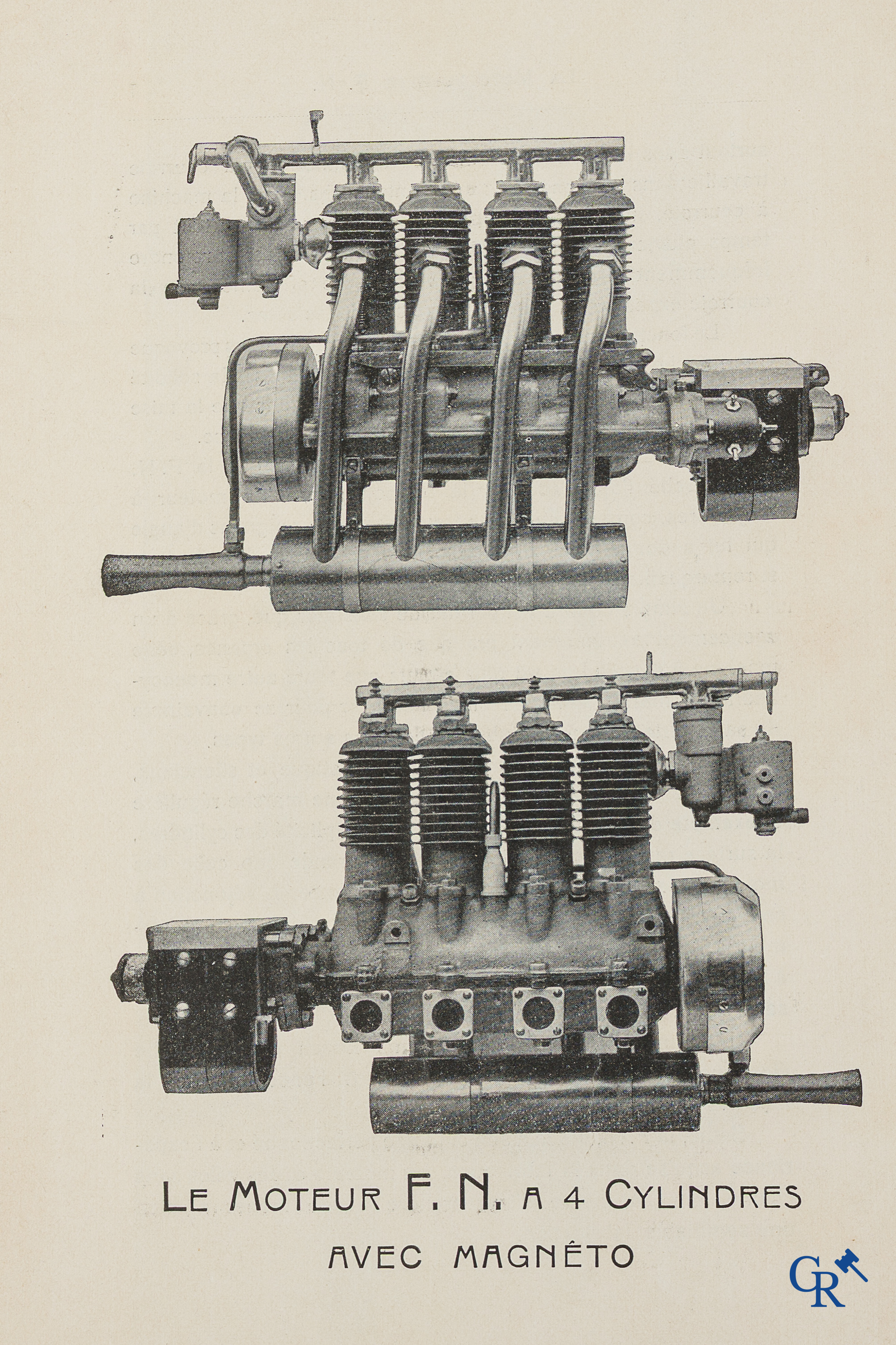 FN. Fabrique Nationale. Publicity leaflet-manual for the 4 cylinder motorcycle F.N., model 1907.