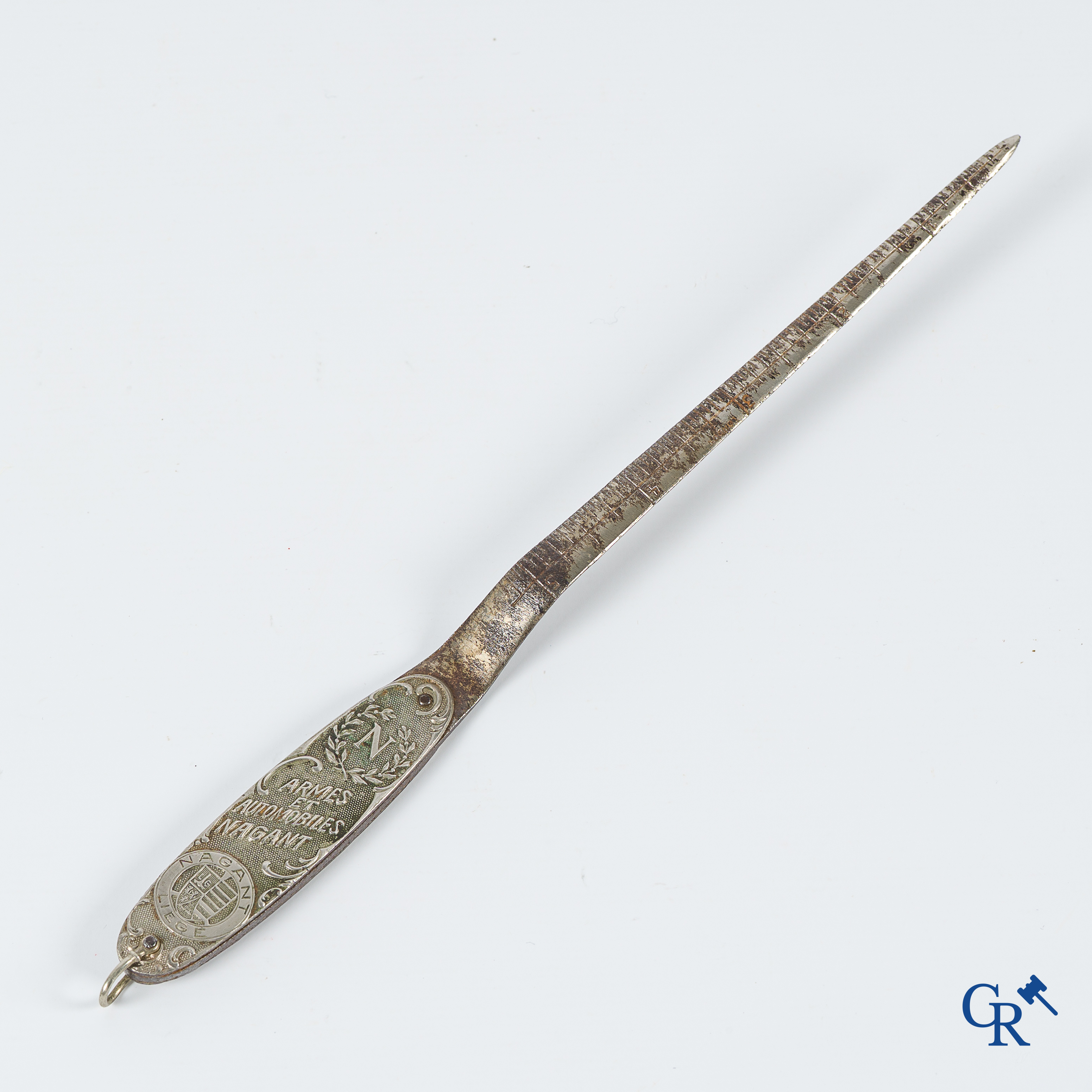 Automobilia. Automobiles et Armes Nagant-Liège. Publicity letter opener. Early 1920's.