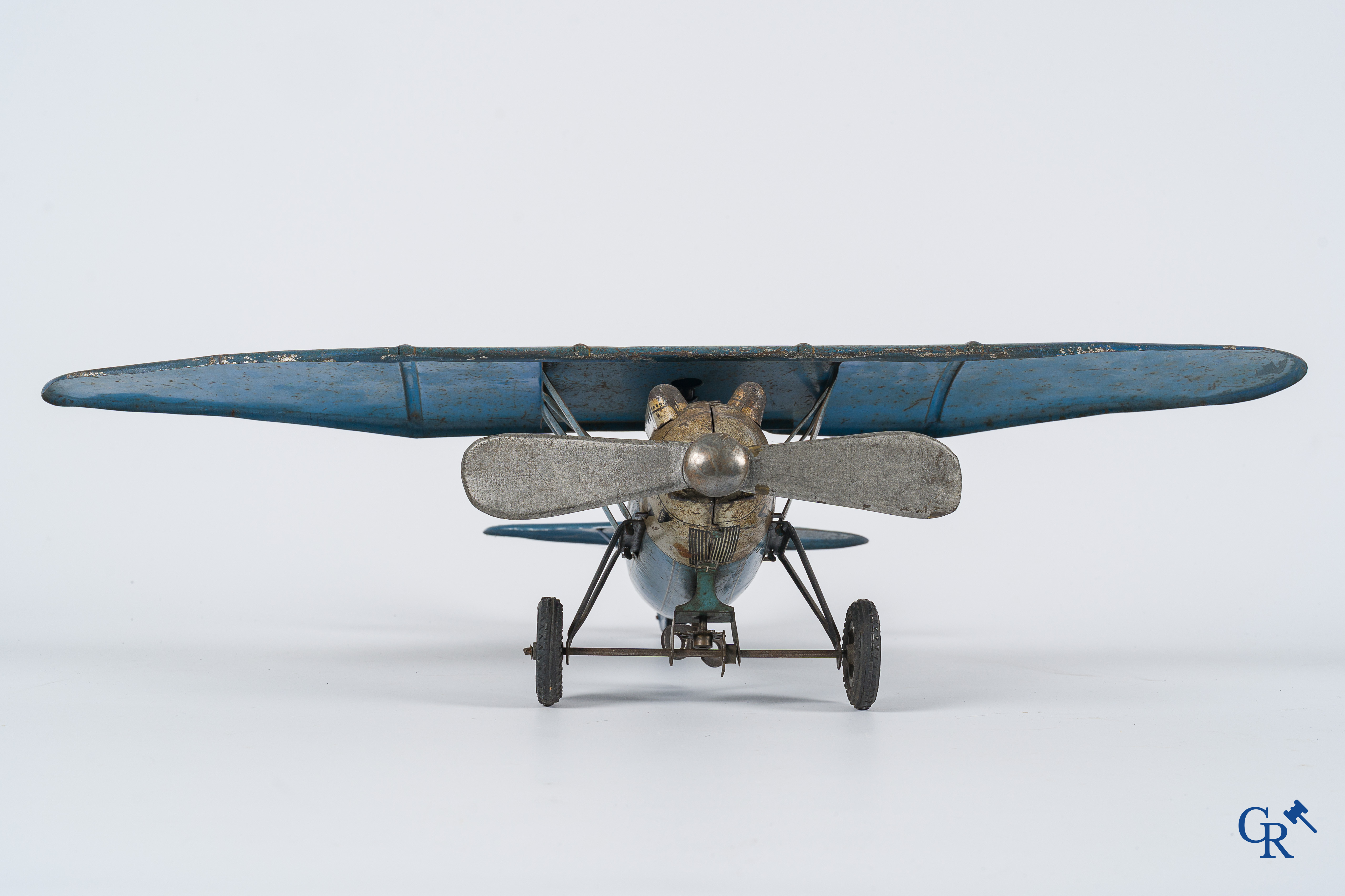 Old toys. Jep, Jouet de Paris. Airplane Dewoitine, rare blue version F.255 D.27. (1933-1941)