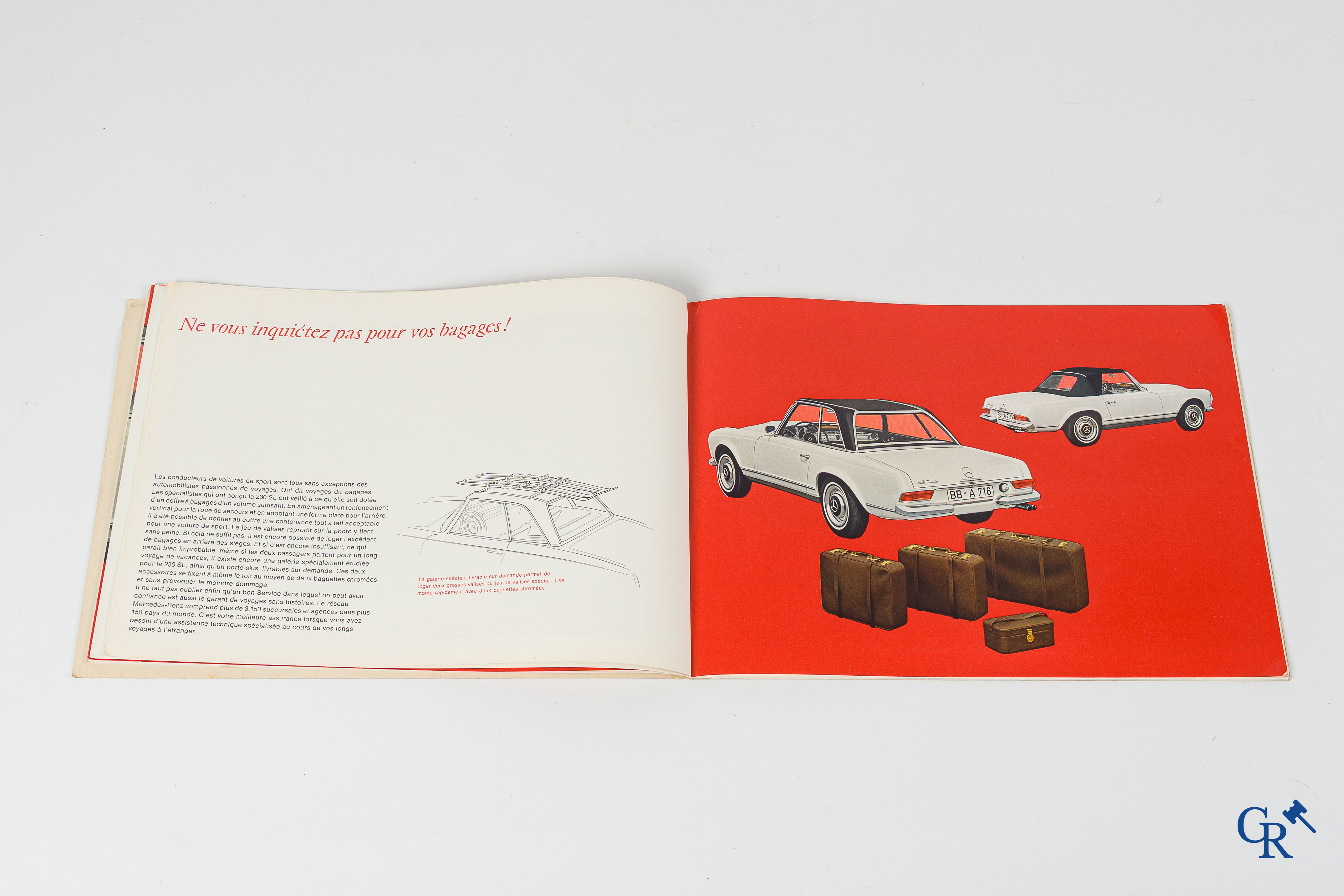 Automobilia. Mercedes Benz. 3 original luxury catalogues or publicity leaflets for the 230SL and 280SL models.