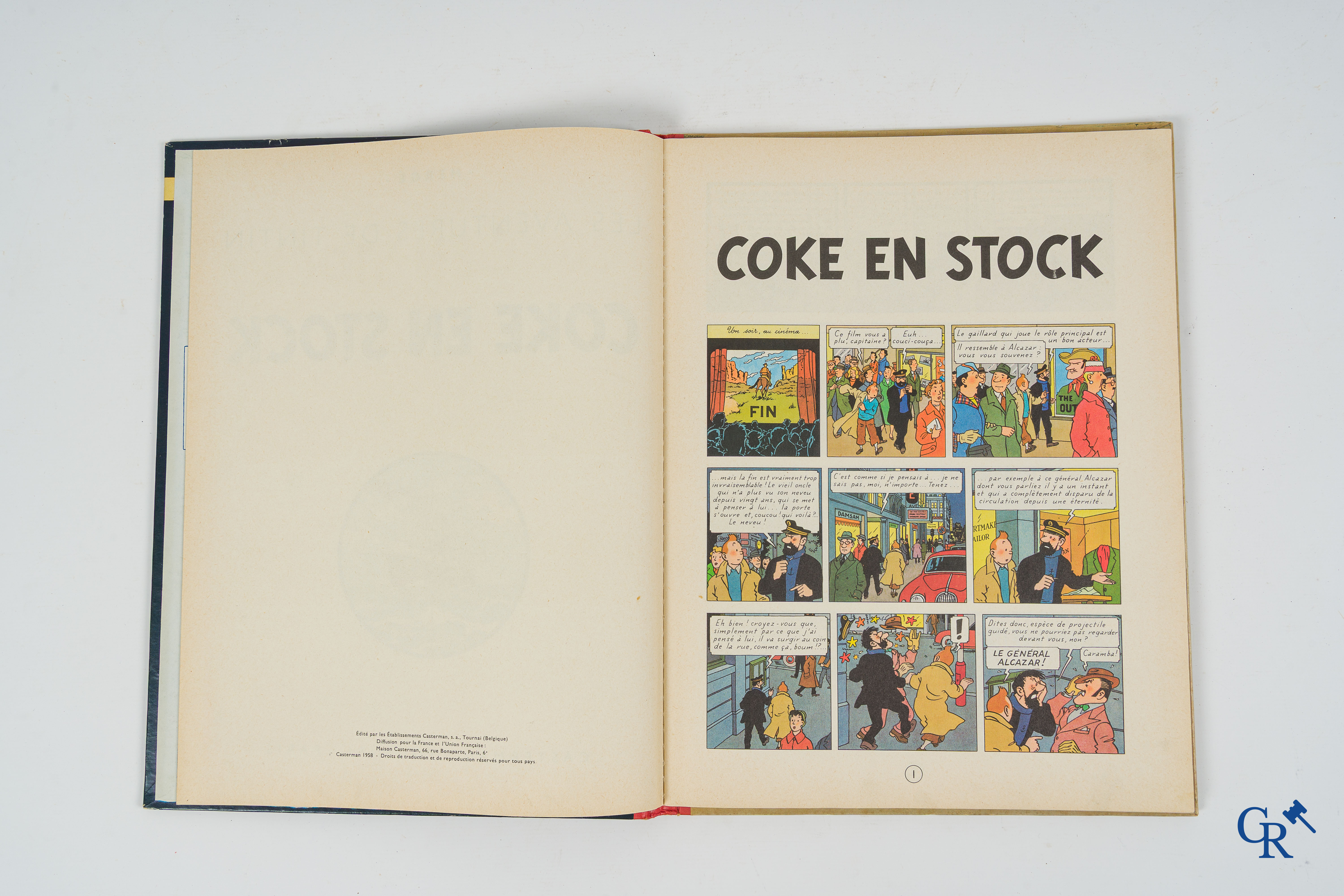 Hergé. Kuifje. Les aventures de Tintin. 2 comics. "Coke en stock" and "On a marché sur la lune". Casterman.