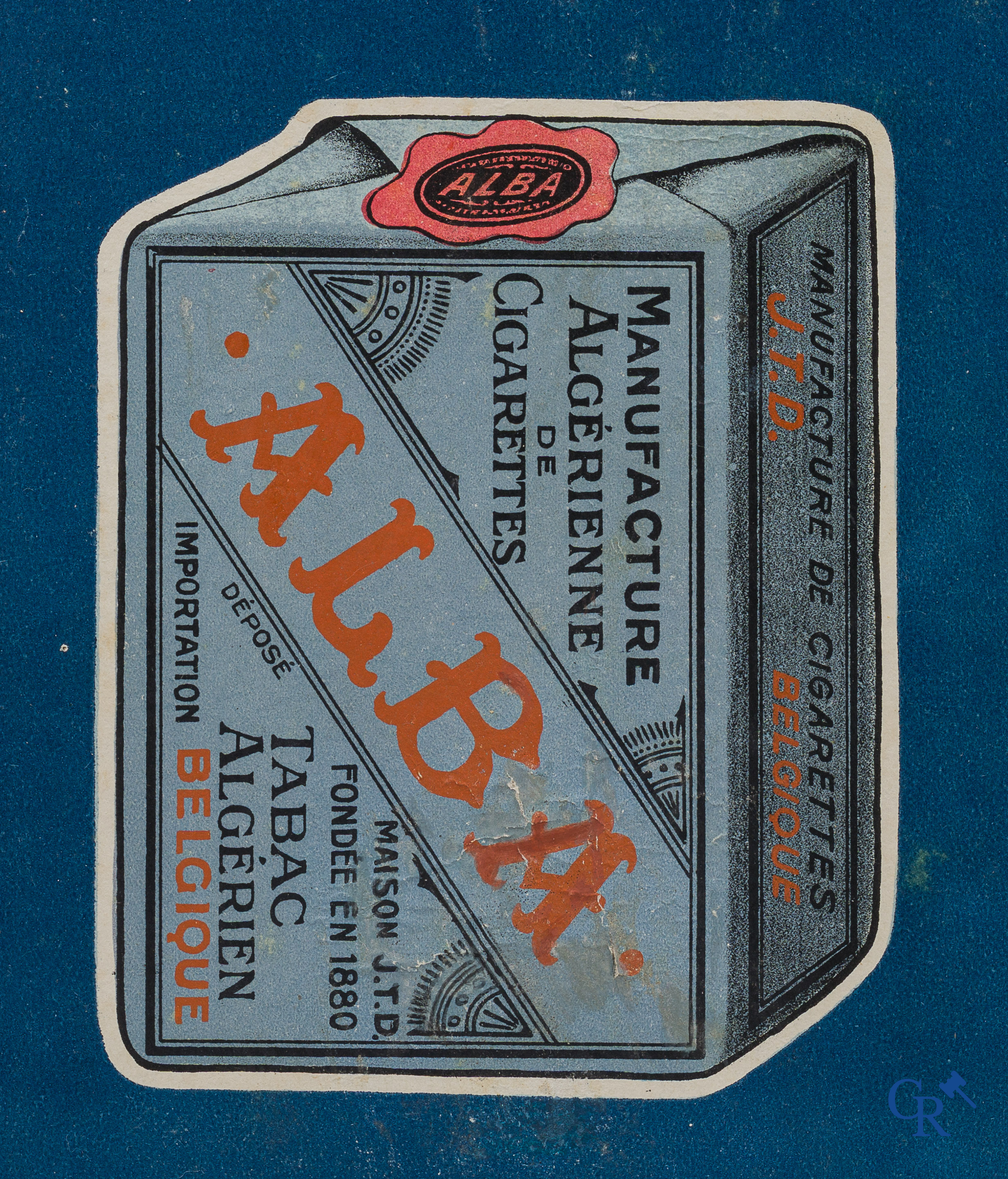 Cigarettes Alba. Original publicity poster for the Manufacture Algérienne de Cigarettes et Tabac. Circa 1925.