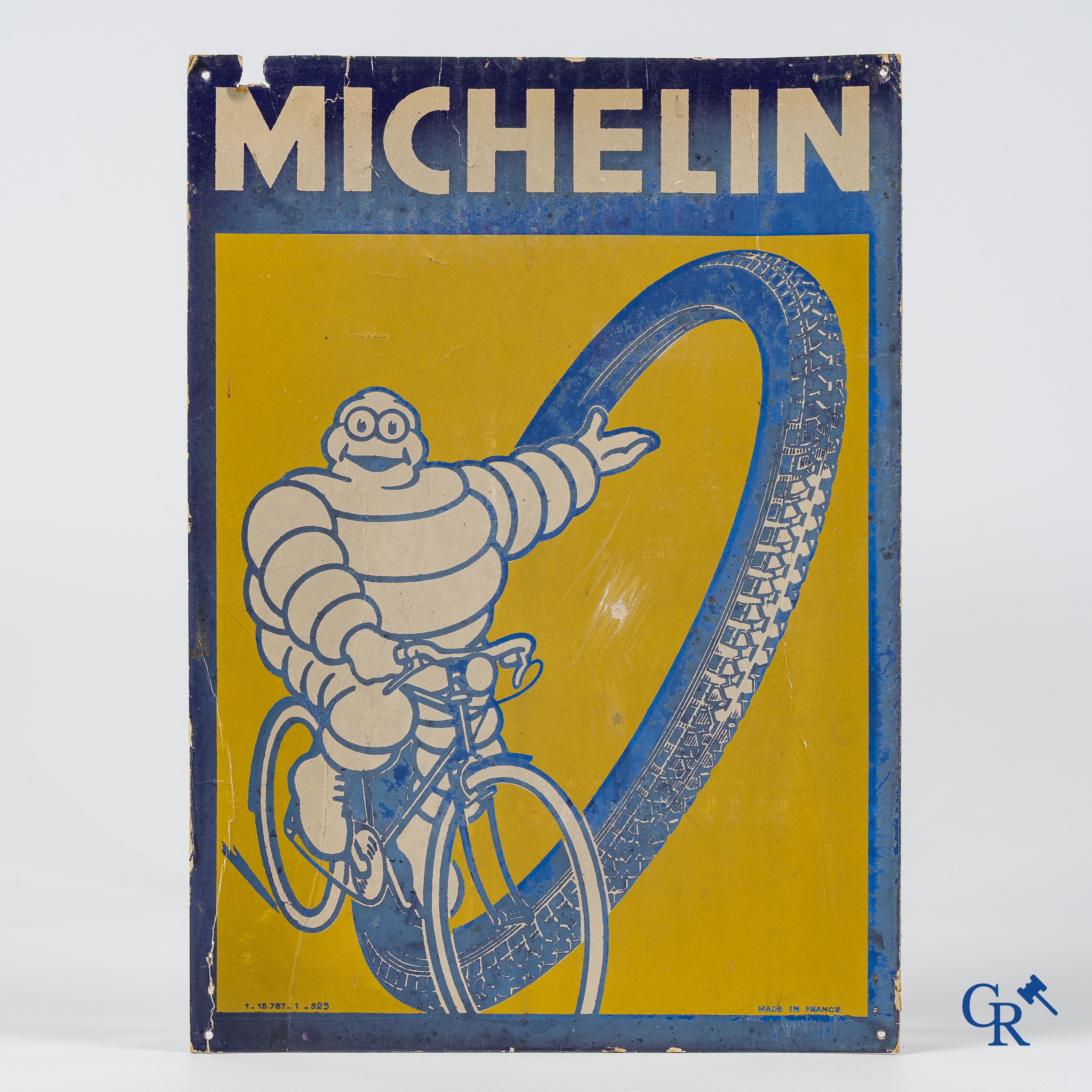 Michelin. Michelin publicity cardboard for bicycle tyres. Made in France. Around 1950-'60.