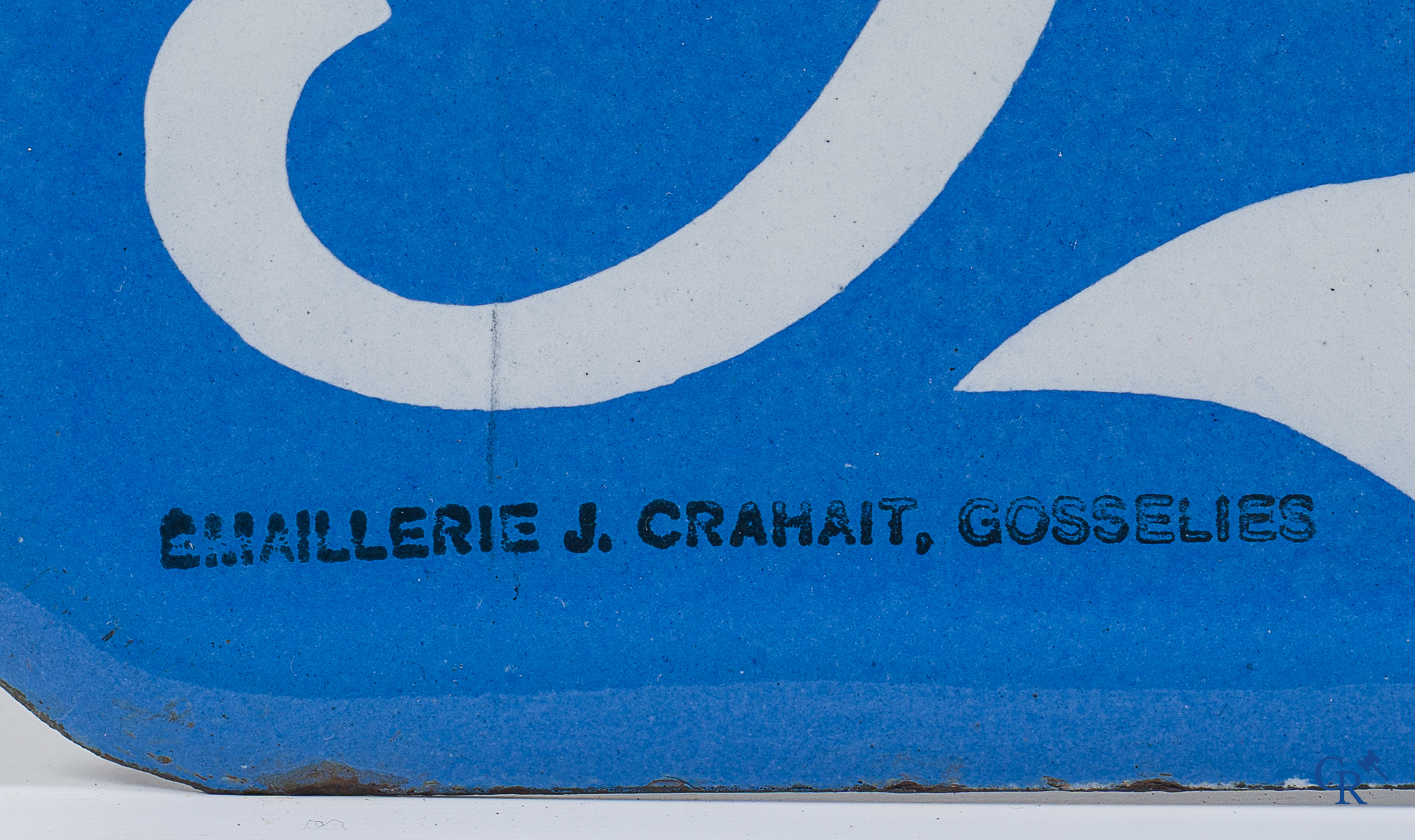 Cycles Radium. Double-sided enamel advertising sign for the dealership of bicycles Radium.