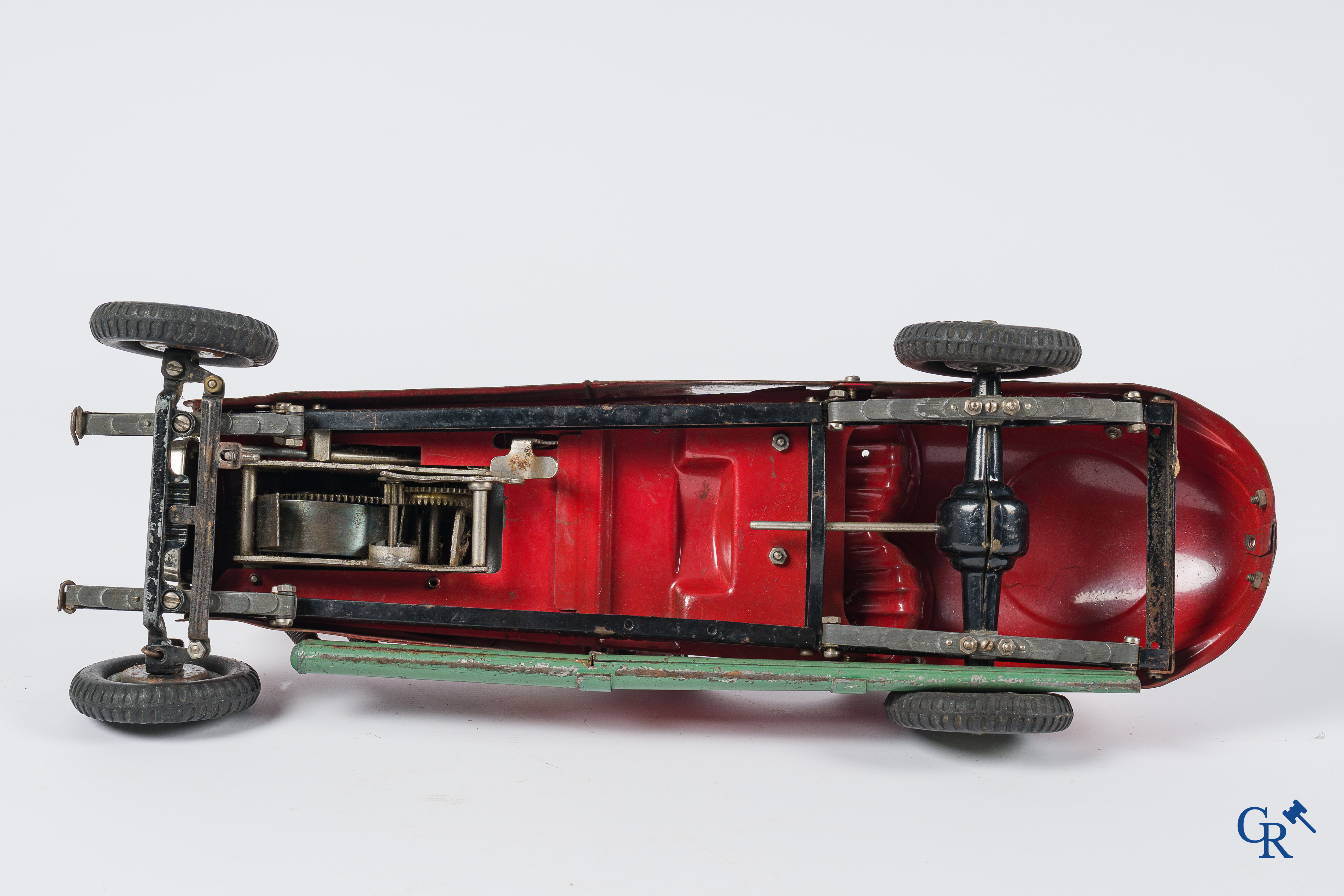 Märklin. Old toys. Original wind-up Mercedes model car in painted tin. 1930's.