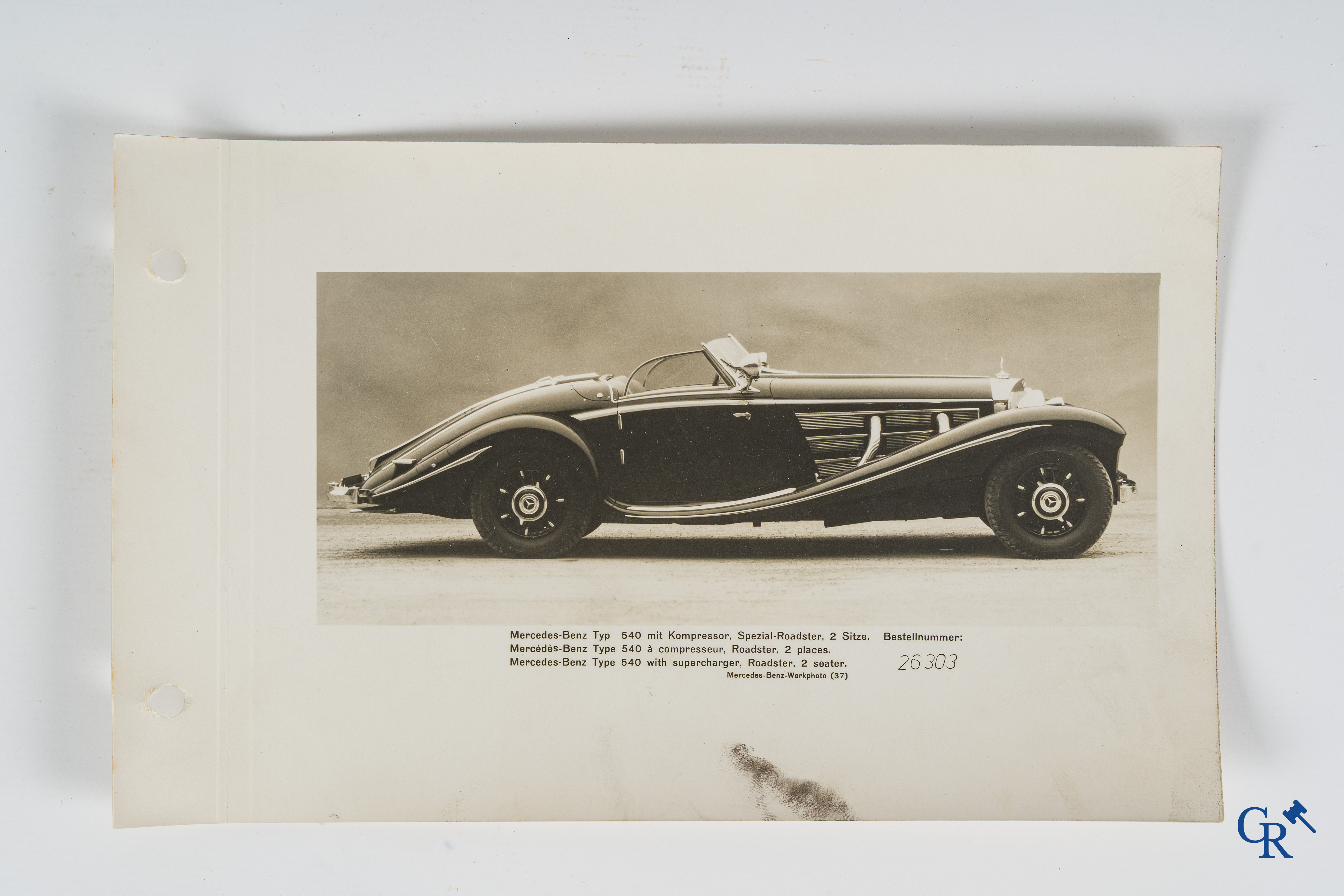 Mercedes-Benz Photodienst. Daimler-Benz A.G. Map with photo collection from 1937. Visual Department, Stuttgart.