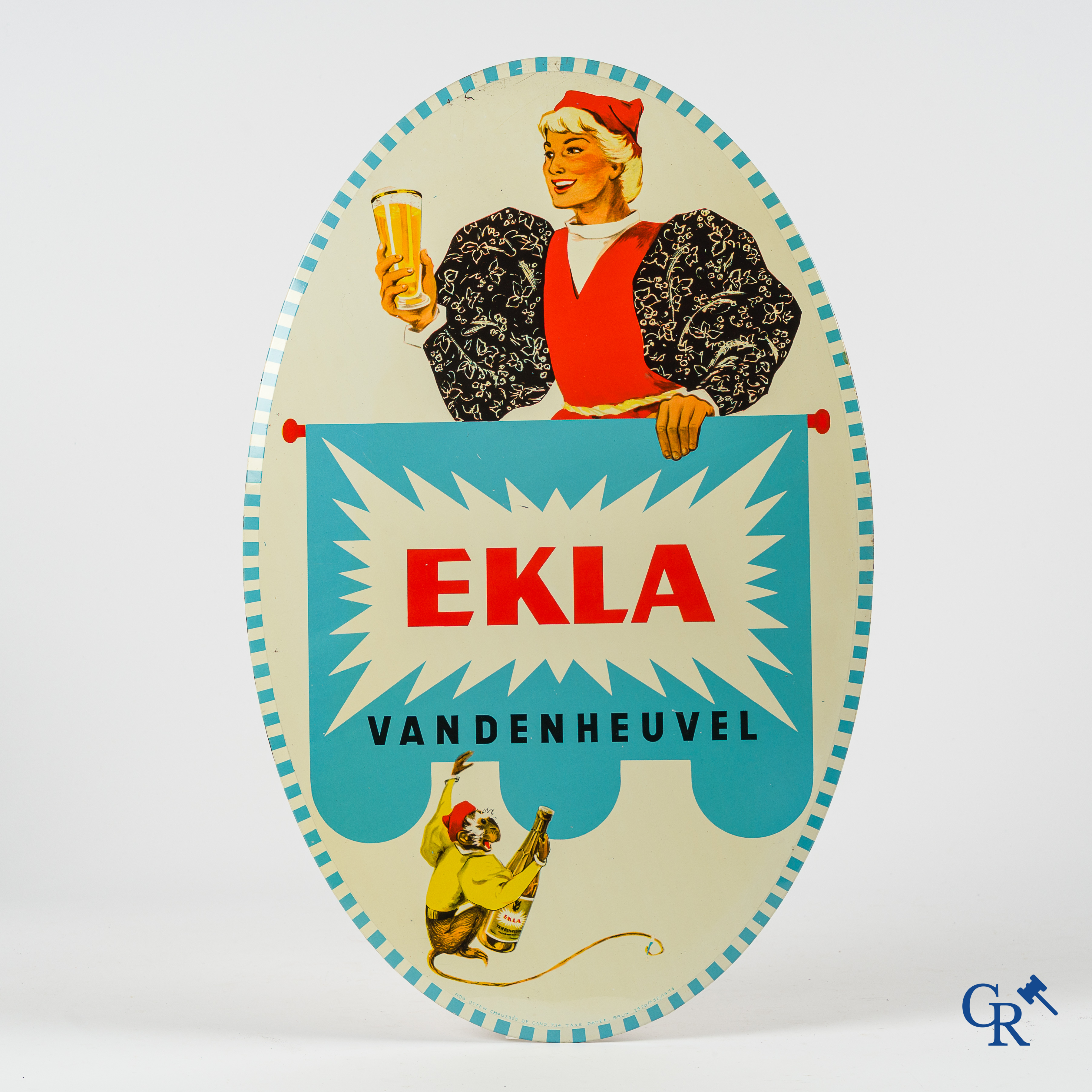 Ekla Vandenheuvel. Nice publicity on metal for the beers of Brewery Vandenheuvel. 1953.