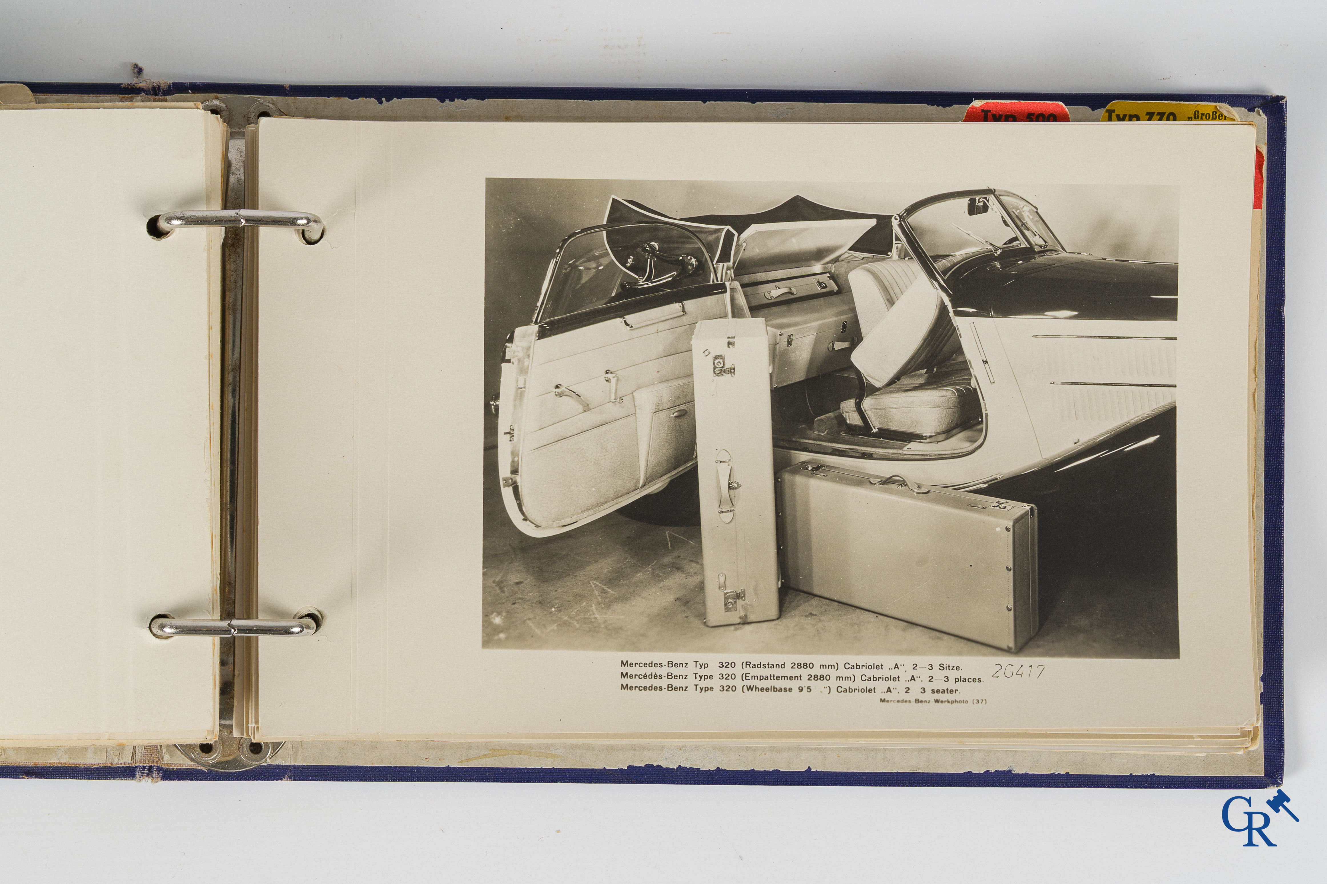 Mercedes-Benz Photodienst. Daimler-Benz A.G. Map with photo collection from 1937. Visual Department, Stuttgart.