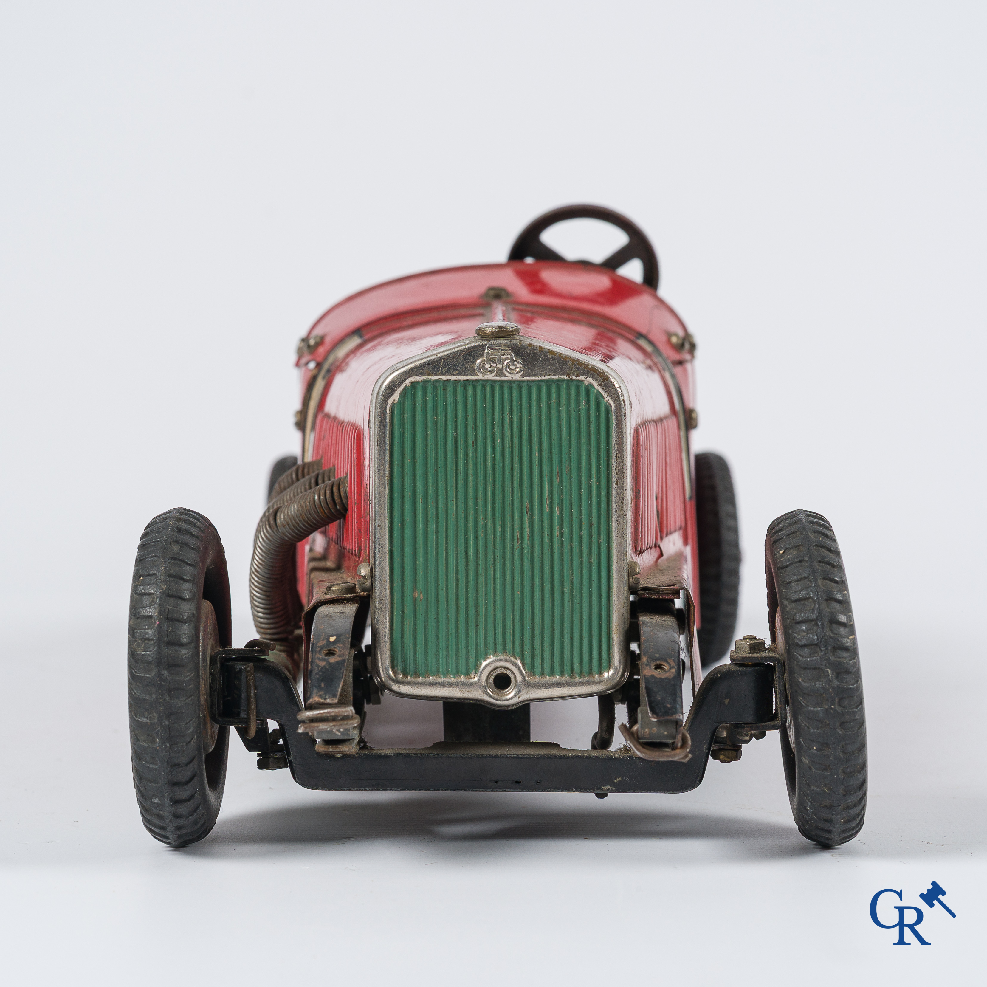 Märklin. Old toys. Original wind-up Mercedes model car in painted tin. 1930's.
