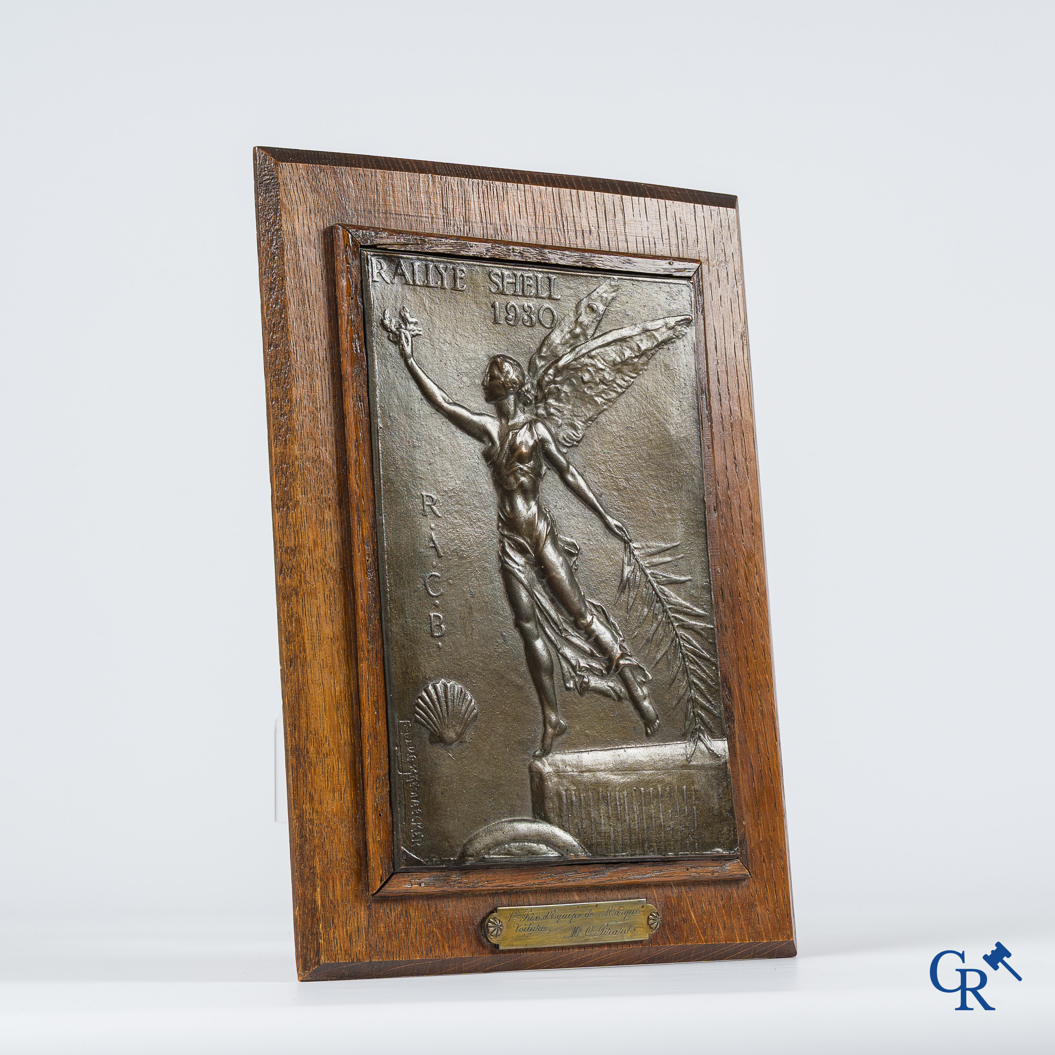 Automobilia. Car rally trophy for the Rally Europe - Nice - Liège of 1930, organized by Shell and the R.A.C.B.