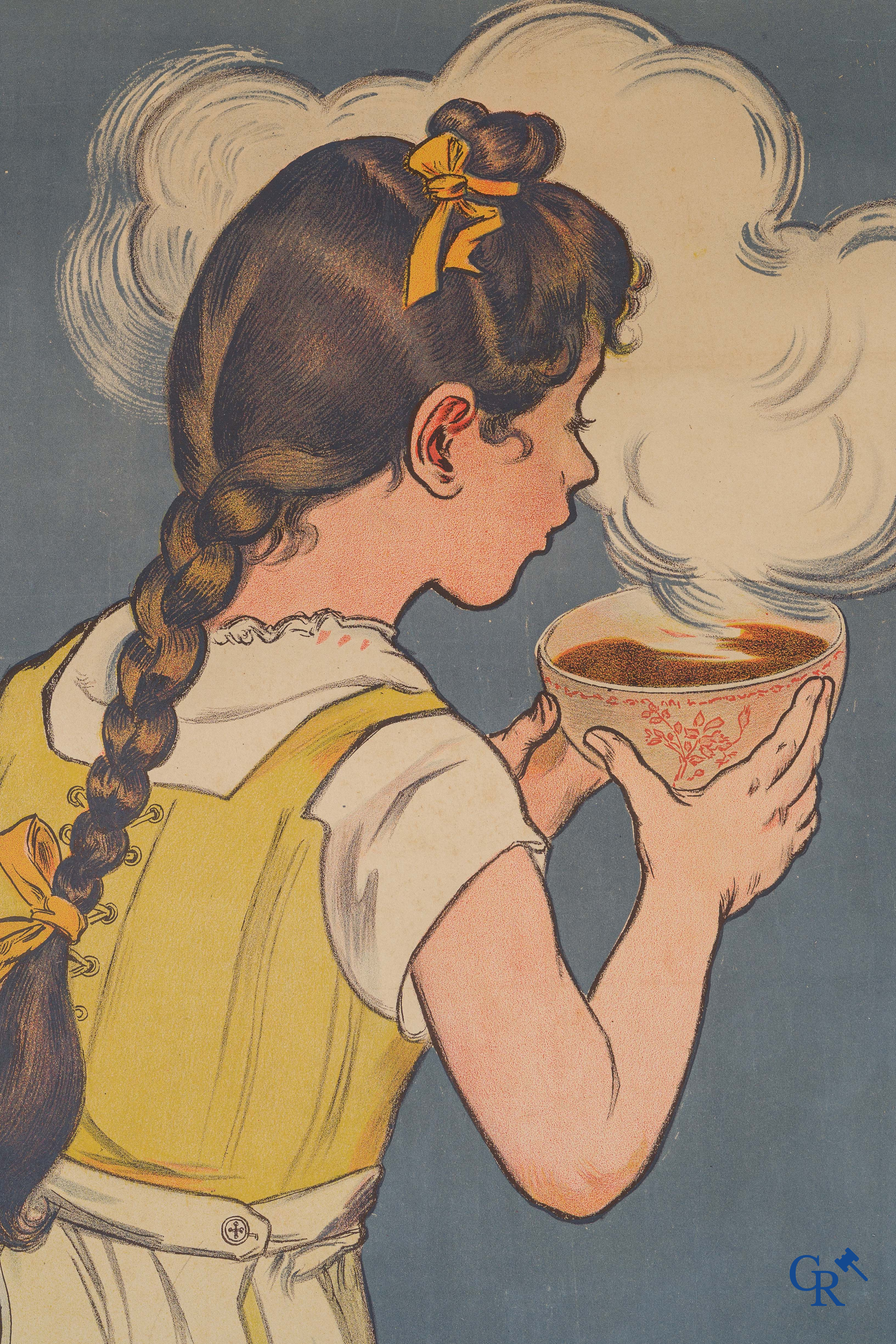 Firmin Bouisset (1859-1925) Rare publicity poster for Maggi. Imprimerie de la Cie, Maggi.