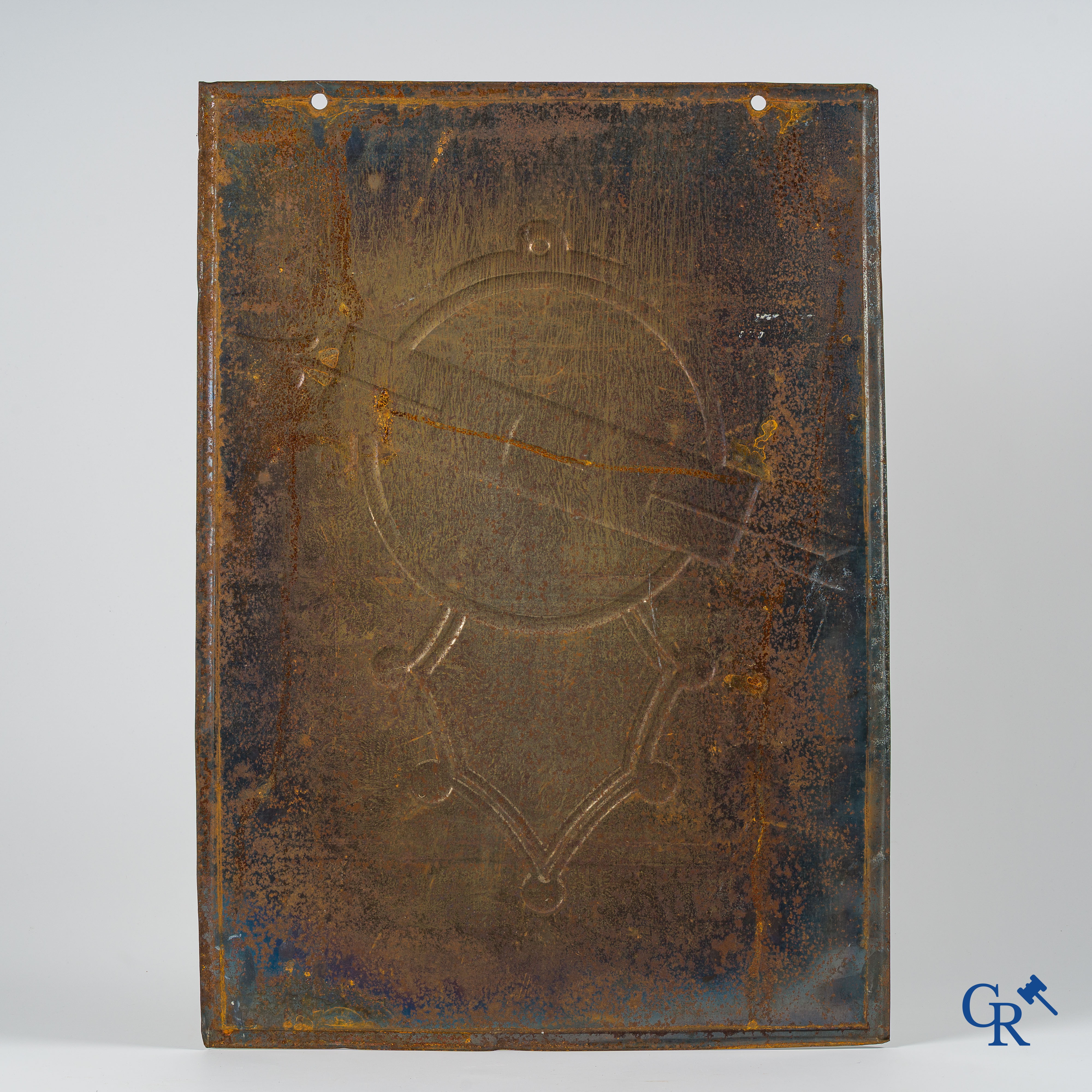 Cycles Teddy, Publicity sign in painted metal for the French bicycle brand Teddy, circa 1910-1920.