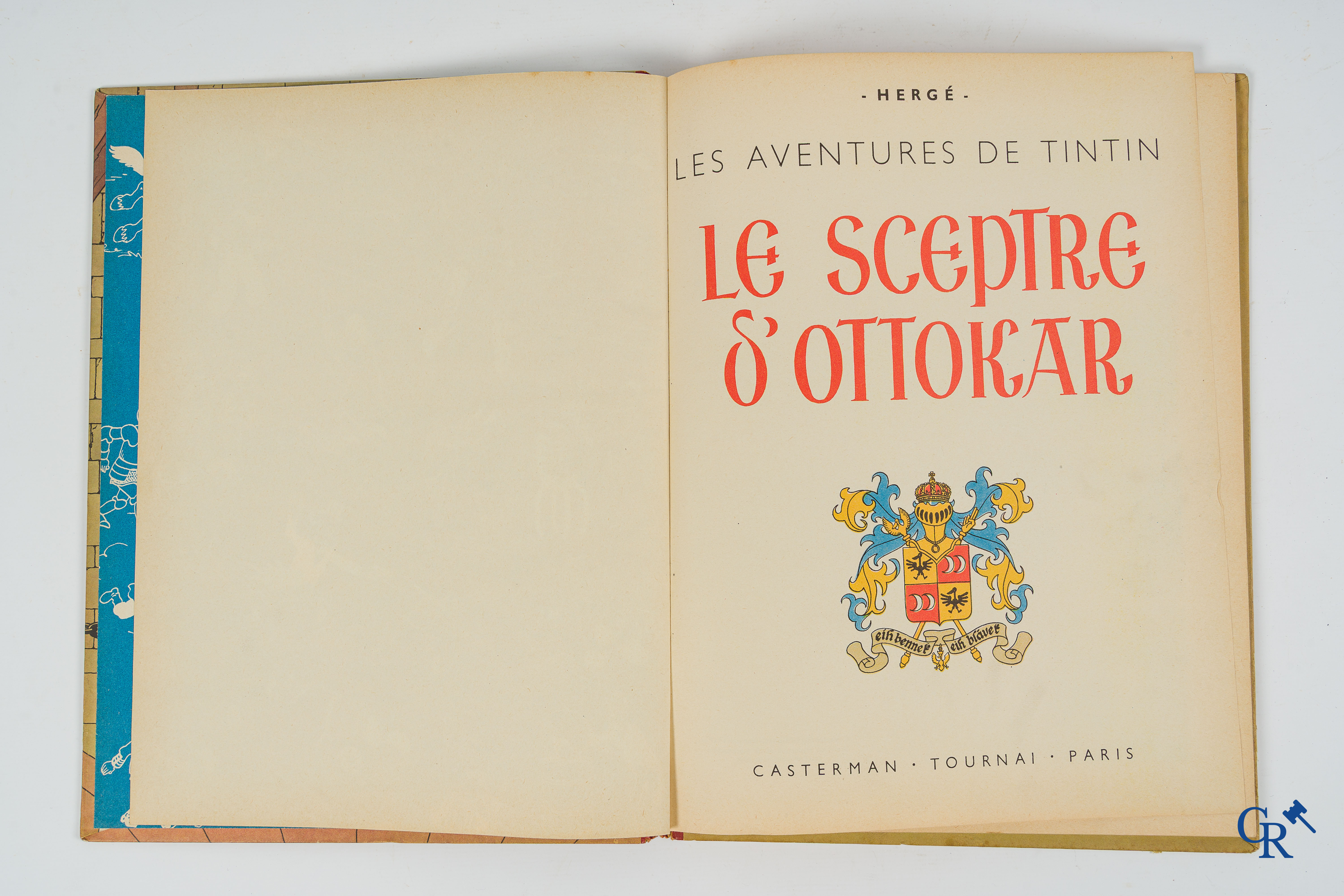 Hergé. Kuifje. Les aventures de Tintin. Le Sceptre d 'Ottokar. Comic strip. Casterman 1947. Imprimé en Belgique.